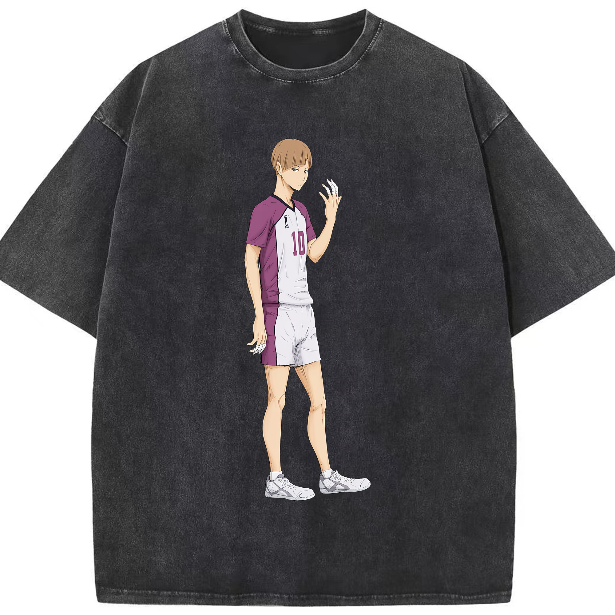 （画像用） ハイキュー!! Haikyu!! 綿100% ヴィンテージ風 半袖Tシャツ（フロントプリント）