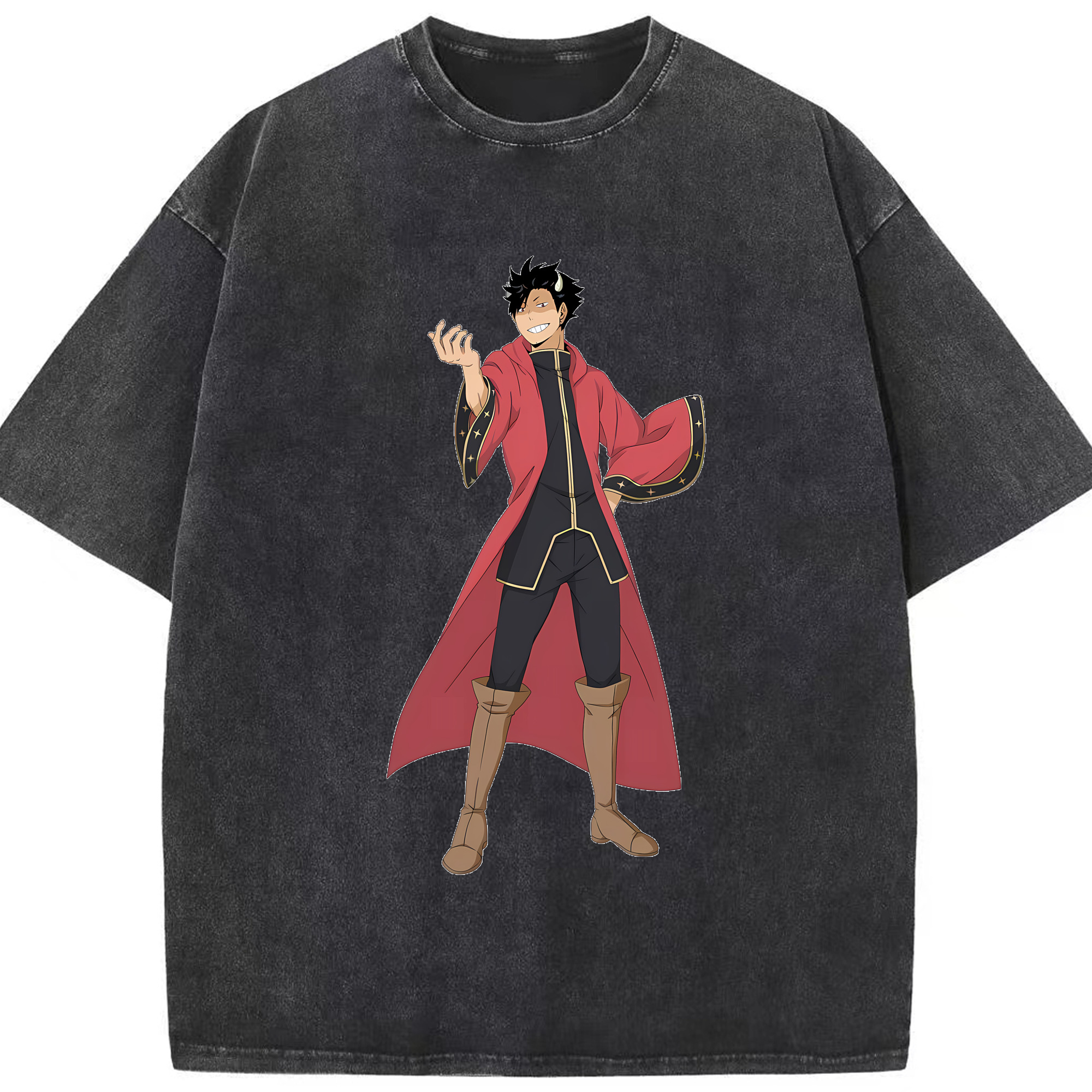 （画像用） ハイキュー!! Haikyu!! 綿100% ヴィンテージ風 半袖Tシャツ（フロントプリント）