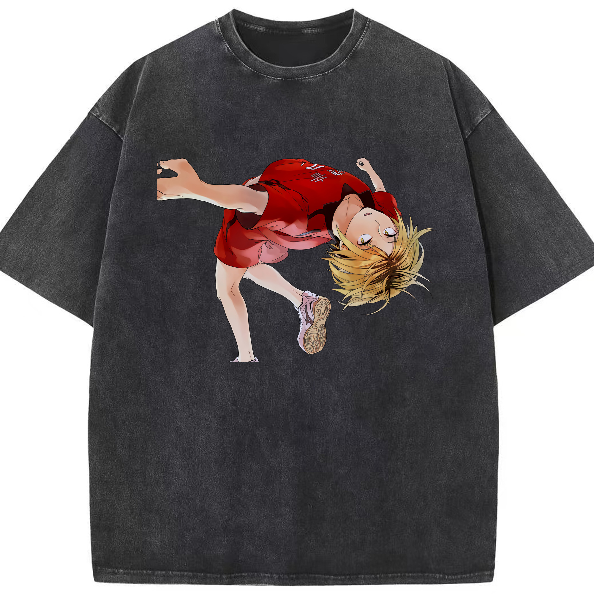 （画像用） ハイキュー!! Haikyu!! 綿100% ヴィンテージ風 半袖Tシャツ（フロントプリント）