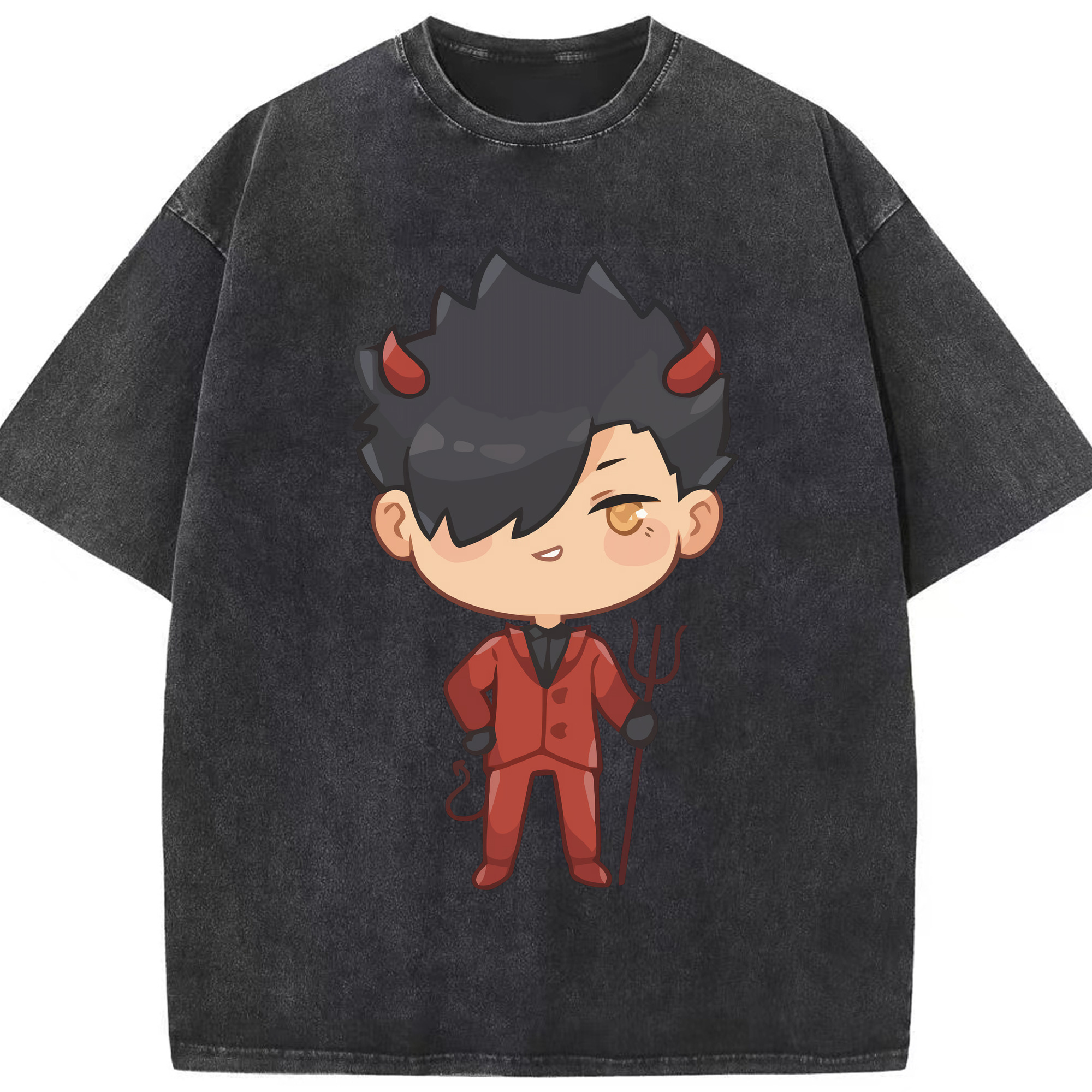 （画像用） ハイキュー!! Haikyu!! 綿100% ヴィンテージ風 半袖Tシャツ（フロントプリント）
