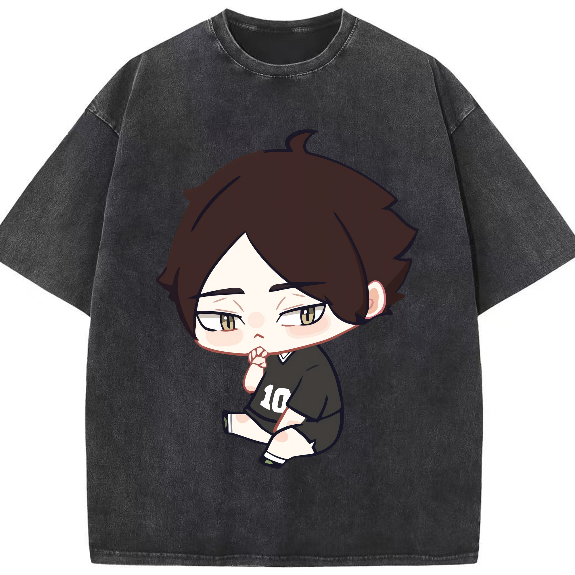 （画像用） ハイキュー!! Haikyu!! 綿100% ヴィンテージ風 半袖Tシャツ（フロントプリント）
