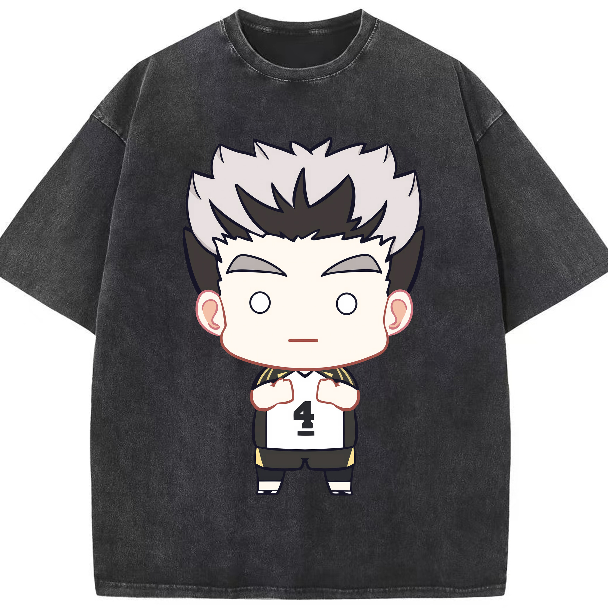 （画像用） ハイキュー!! Haikyu!! 綿100% ヴィンテージ風 半袖Tシャツ（フロントプリント）