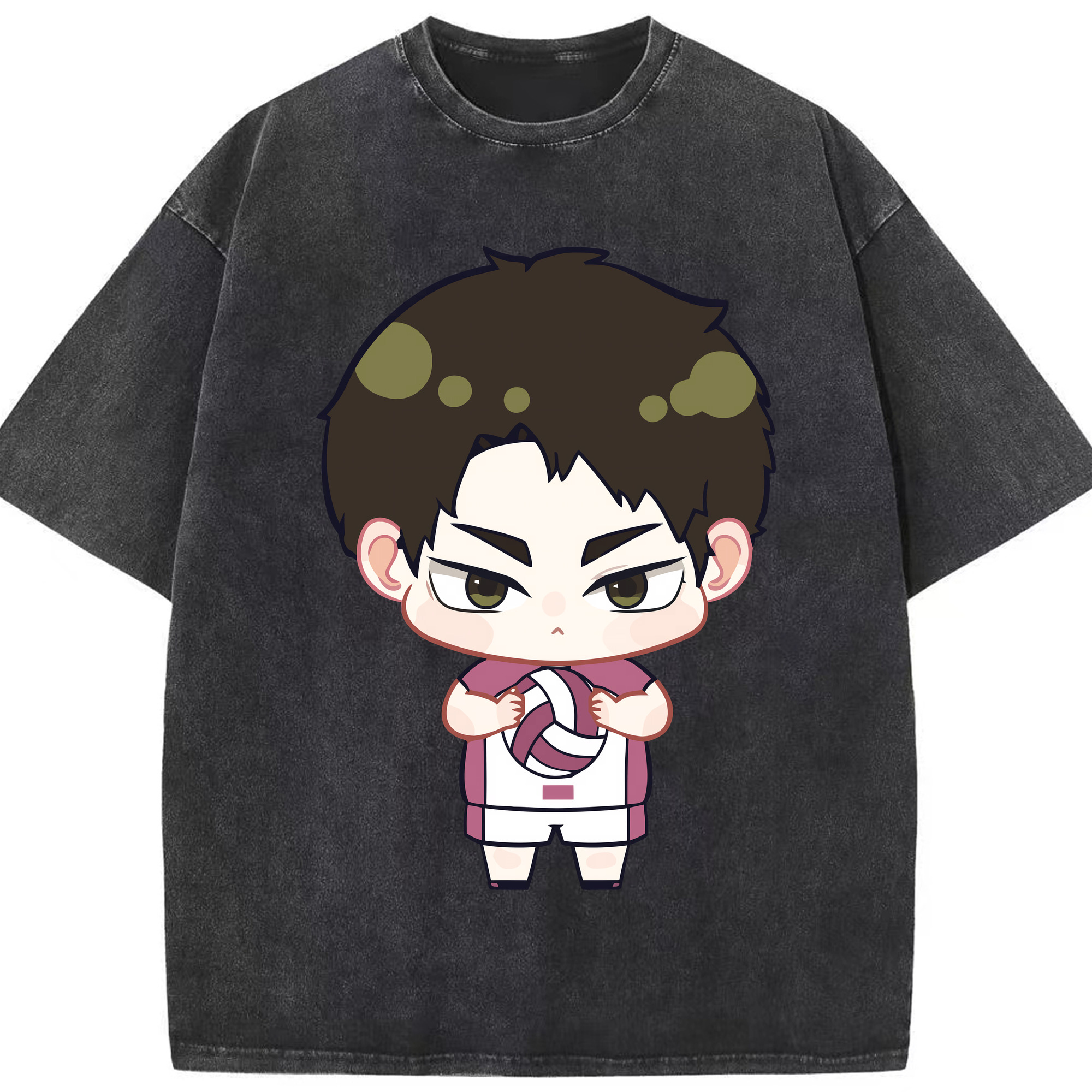 （画像用） ハイキュー!! Haikyu!! 綿100% ヴィンテージ風 半袖Tシャツ（フロントプリント）