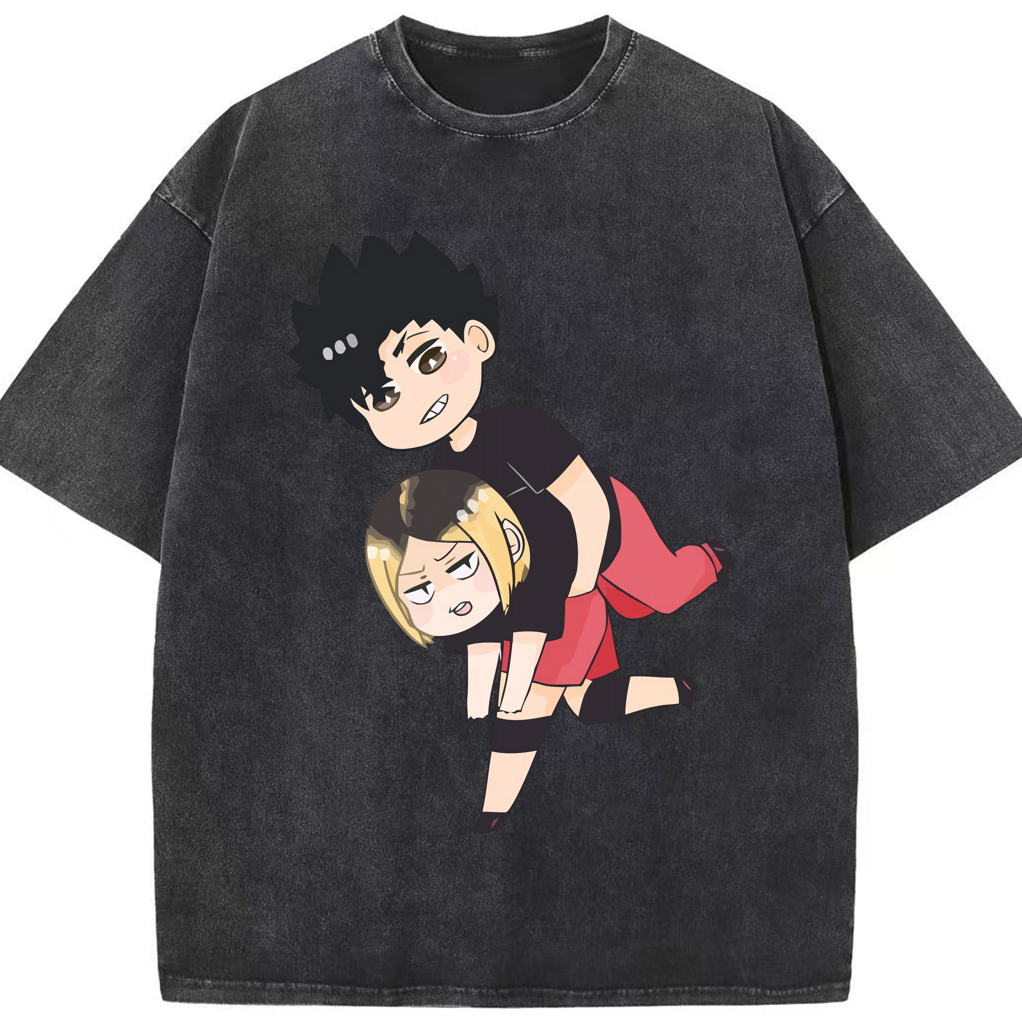 （画像用） ハイキュー!! Haikyu!! 綿100% ヴィンテージ風 半袖Tシャツ（フロントプリント）