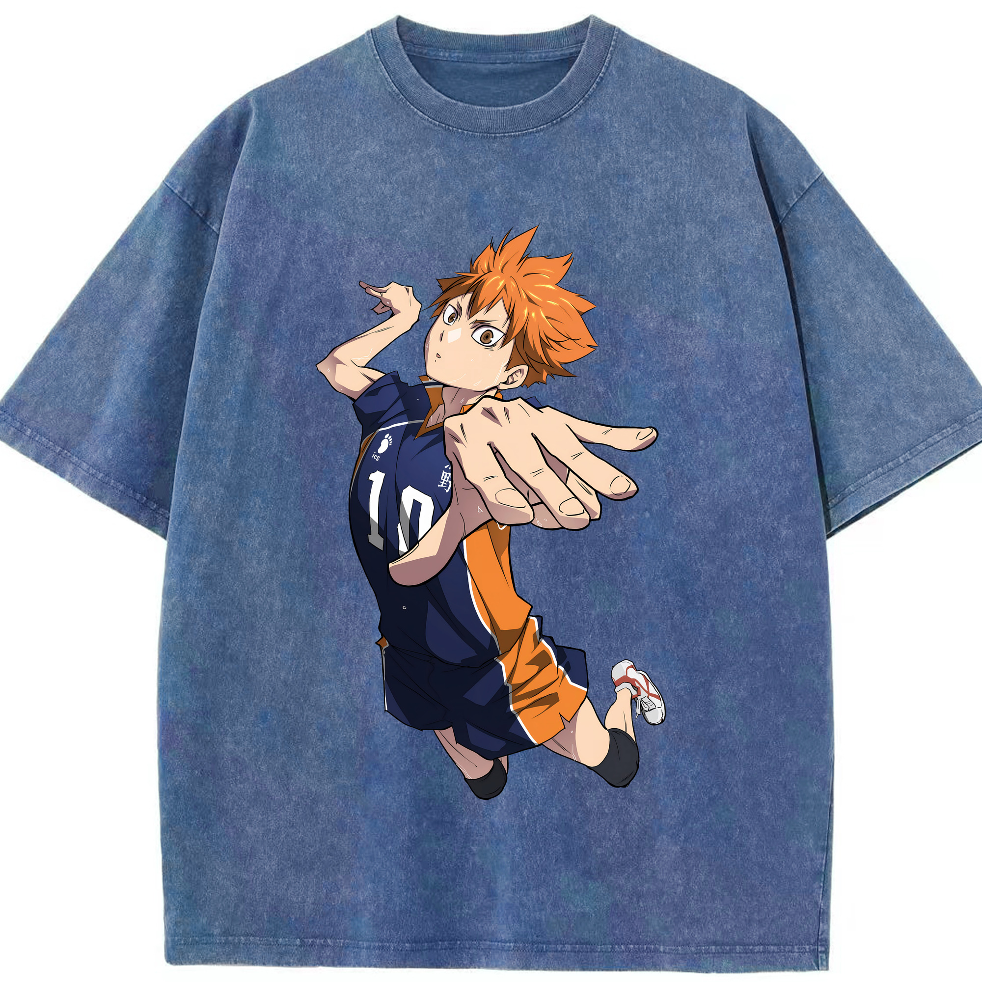 （画像用） ハイキュー!! Haikyu!! 綿100% ヴィンテージ風 半袖Tシャツ（フロントプリント）