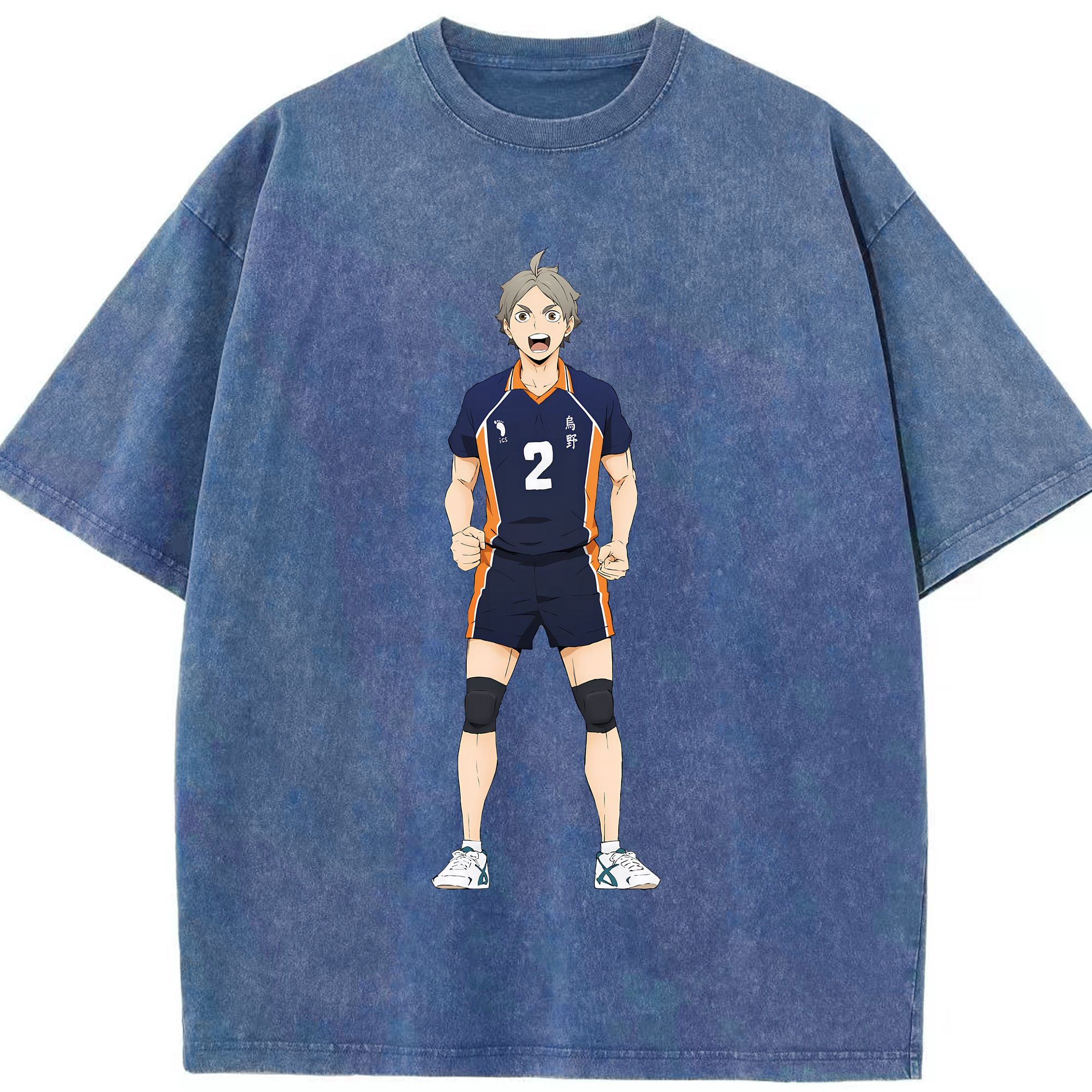 （画像用） ハイキュー!! Haikyu!! 綿100% ヴィンテージ風 半袖Tシャツ（フロントプリント）