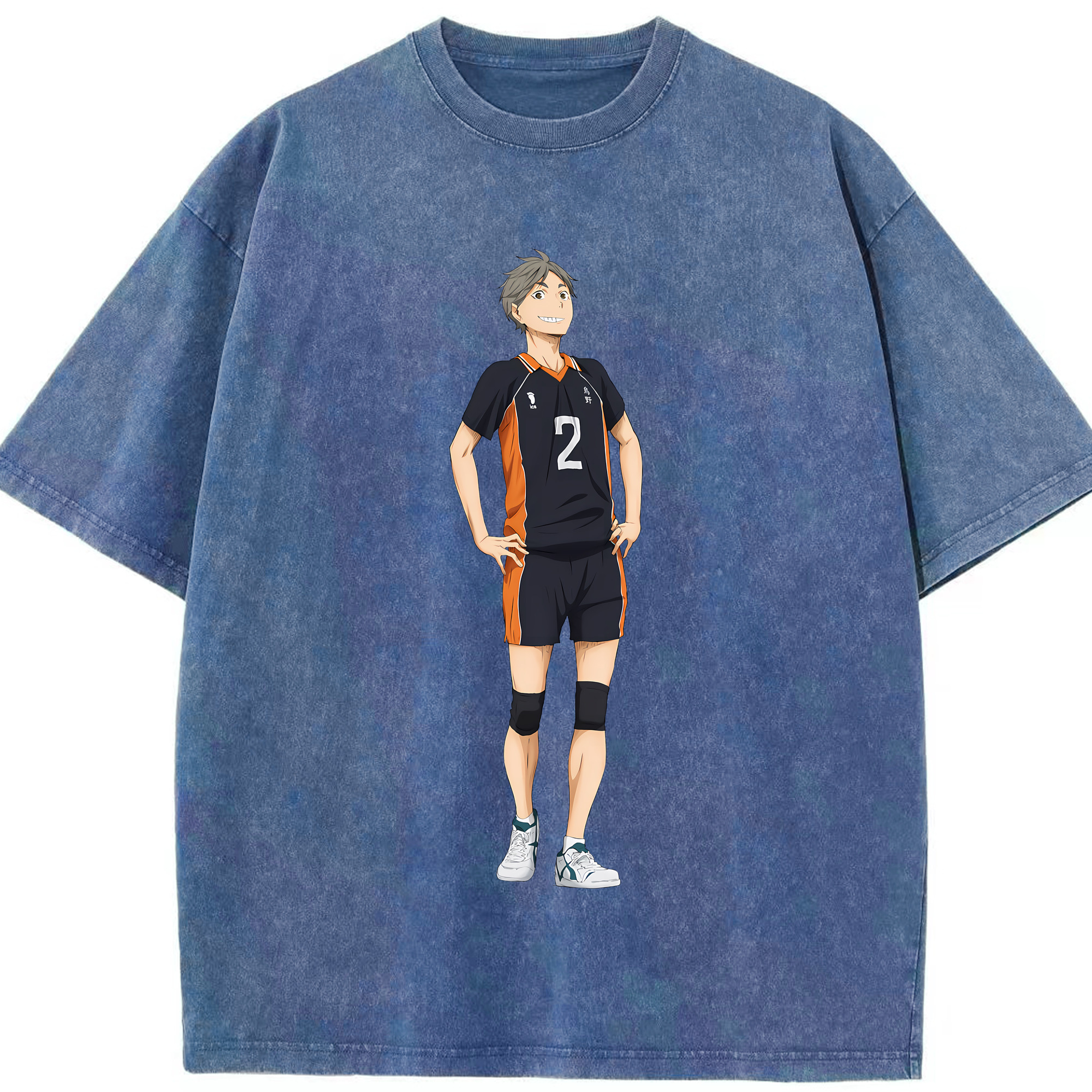 （画像用） ハイキュー!! Haikyu!! 綿100% ヴィンテージ風 半袖Tシャツ（フロントプリント）