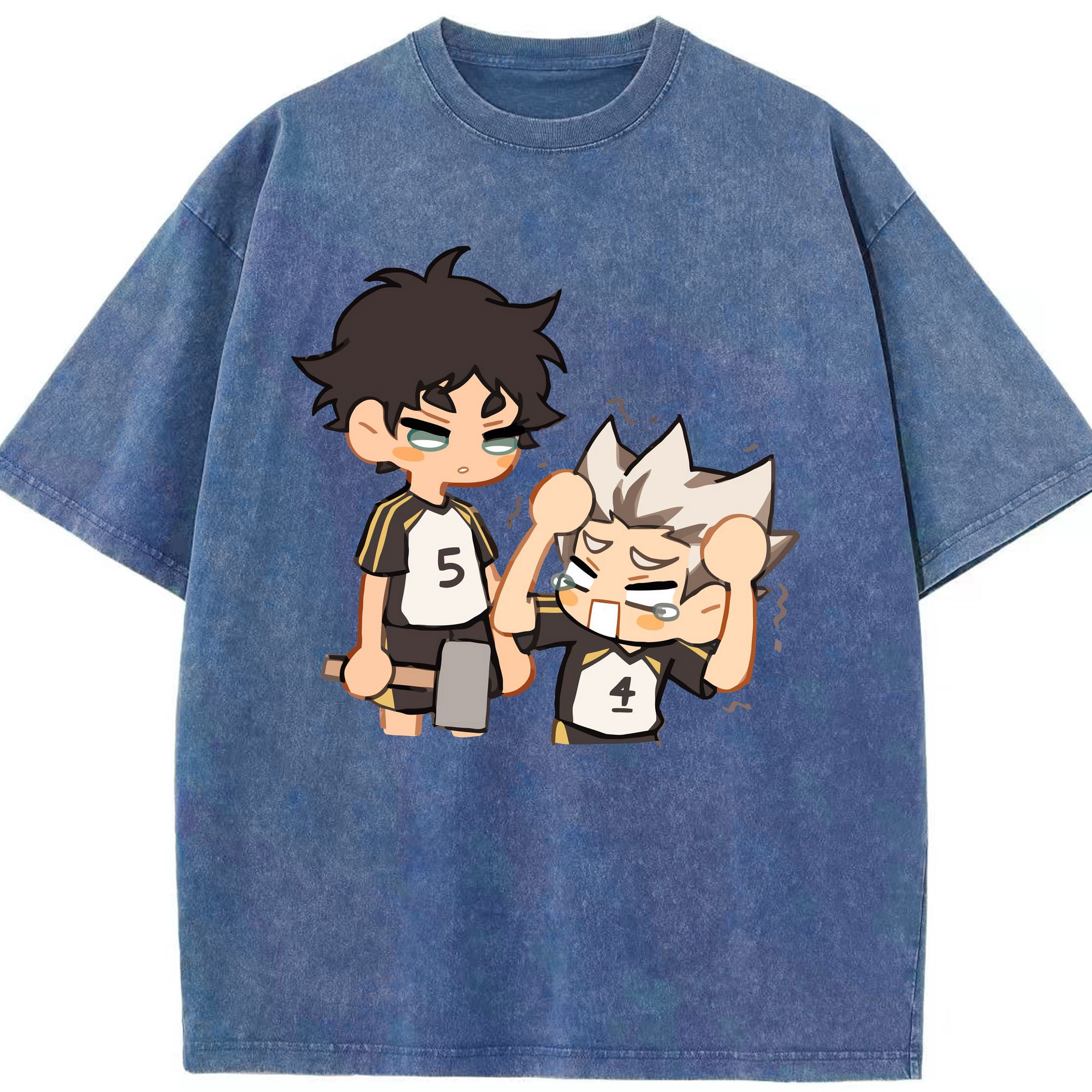 （画像用） ハイキュー!! Haikyu!! 綿100% ヴィンテージ風 半袖Tシャツ（フロントプリント）