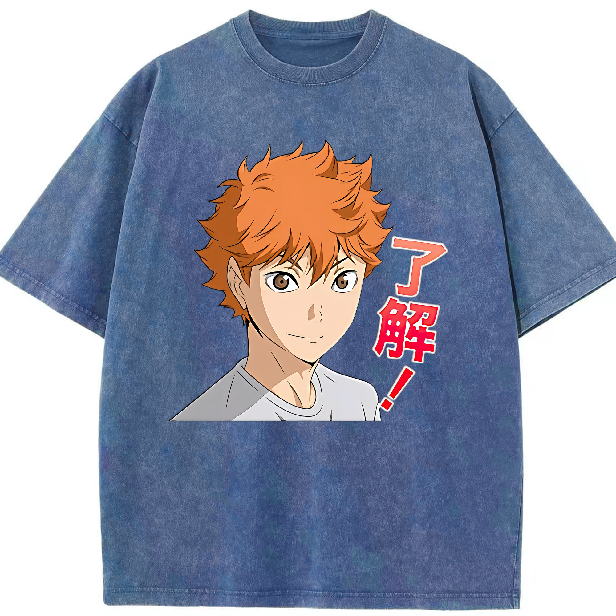 （画像用） ハイキュー!! Haikyu!! 綿100% ヴィンテージ風 半袖Tシャツ（フロントプリント）