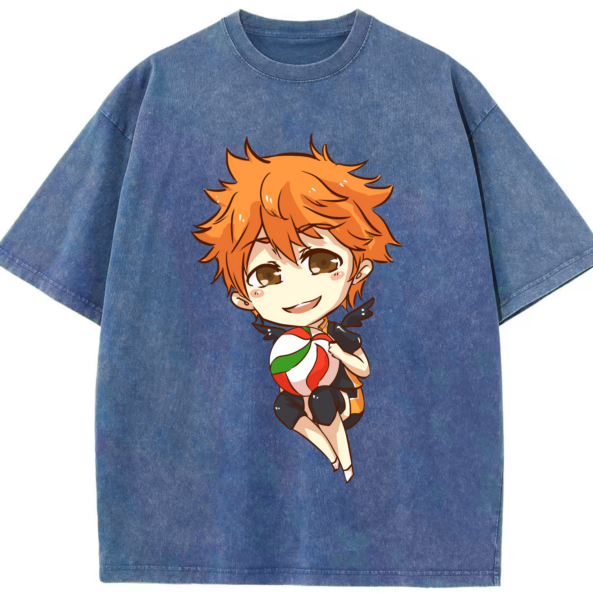 （画像用） ハイキュー!! Haikyu!! 綿100% ヴィンテージ風 半袖Tシャツ（フロントプリント）