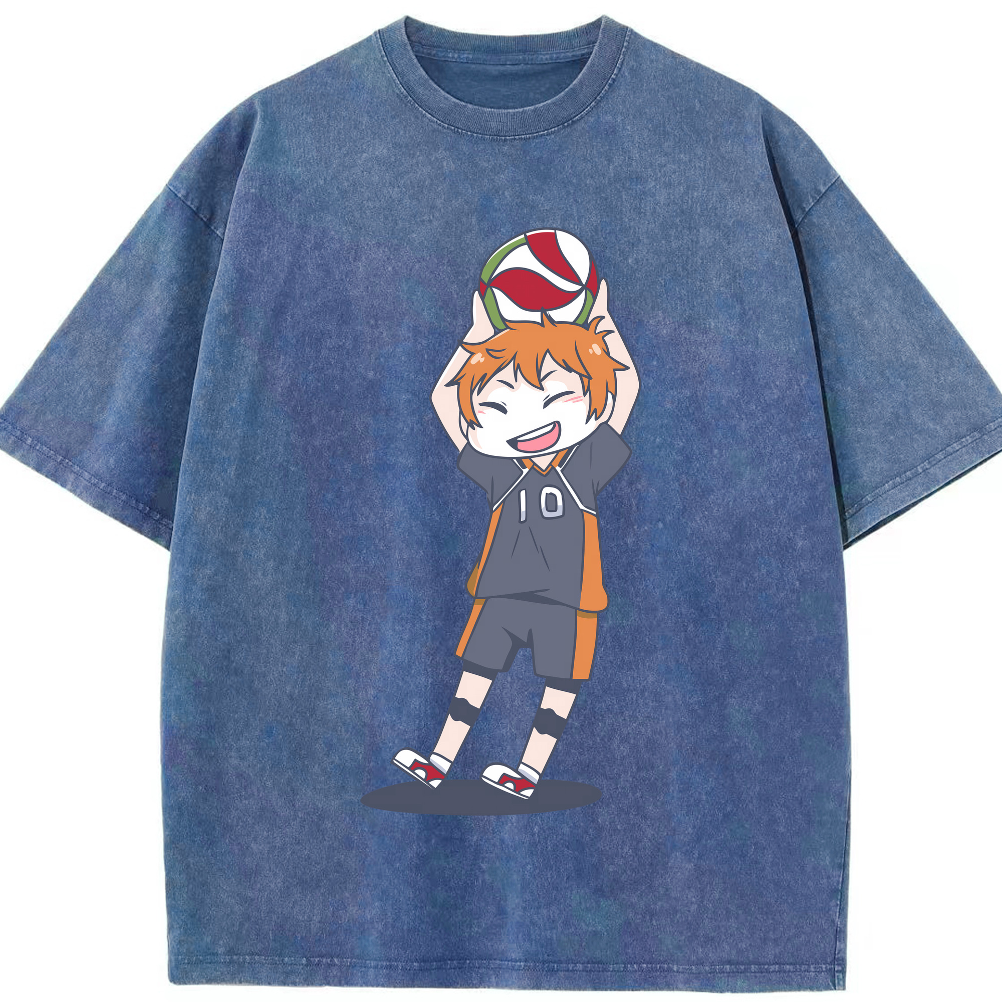 （画像用） ハイキュー!! Haikyu!! 綿100% ヴィンテージ風 半袖Tシャツ（フロントプリント）