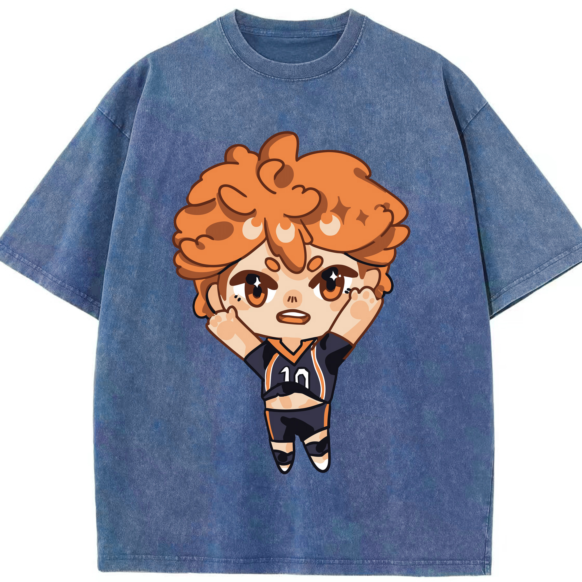 （画像用） ハイキュー!! Haikyu!! 綿100% ヴィンテージ風 半袖Tシャツ（フロントプリント）