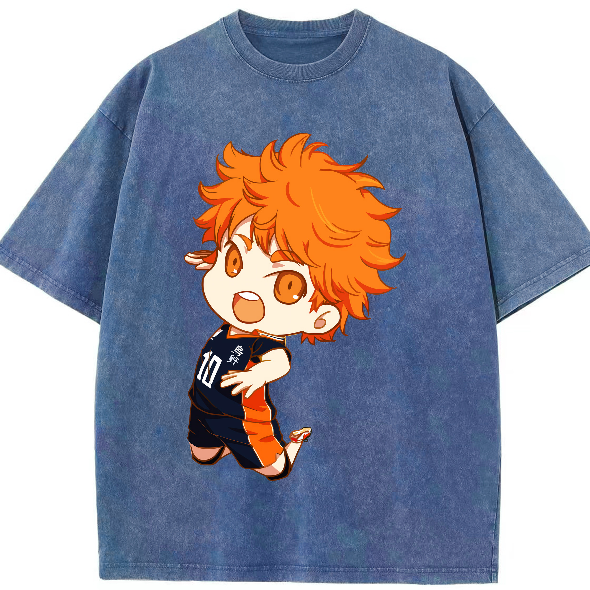 （画像用） ハイキュー!! Haikyu!! 綿100% ヴィンテージ風 半袖Tシャツ（フロントプリント）