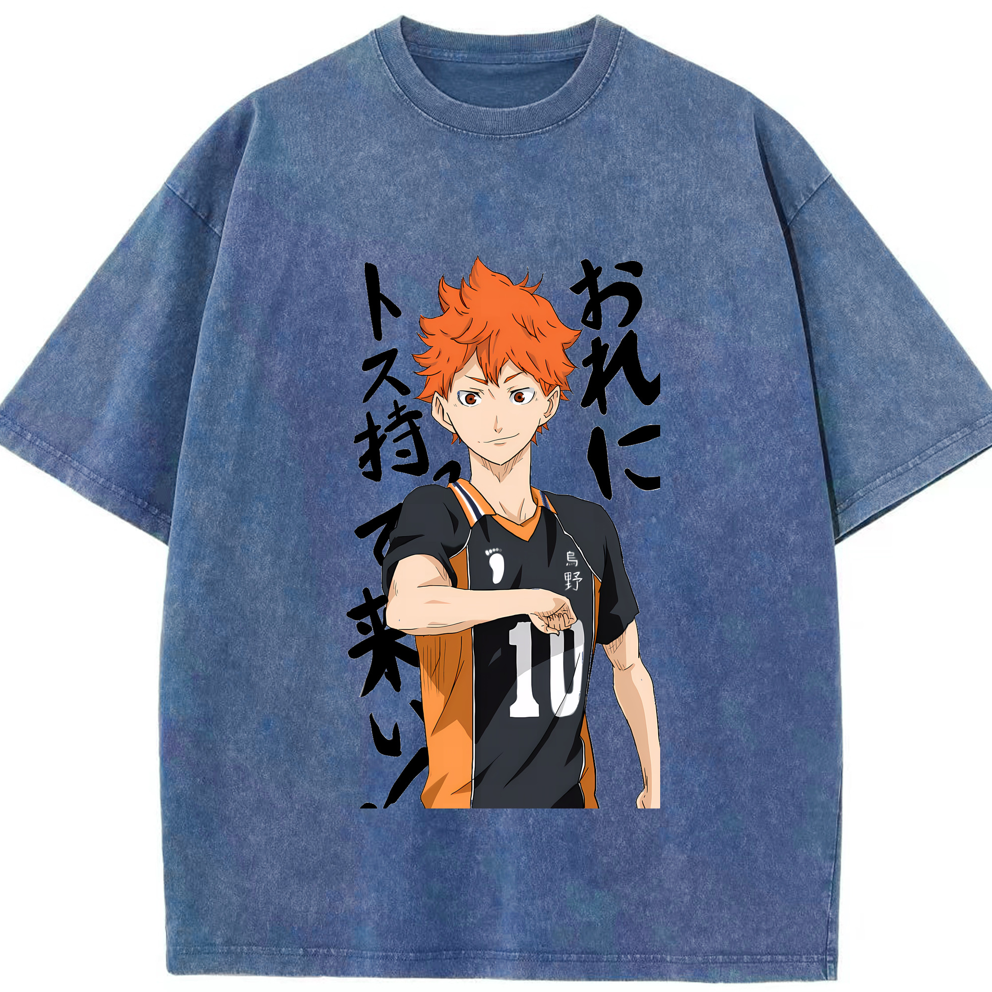 （画像用） ハイキュー!! Haikyu!! 綿100% ヴィンテージ風 半袖Tシャツ（フロントプリント）