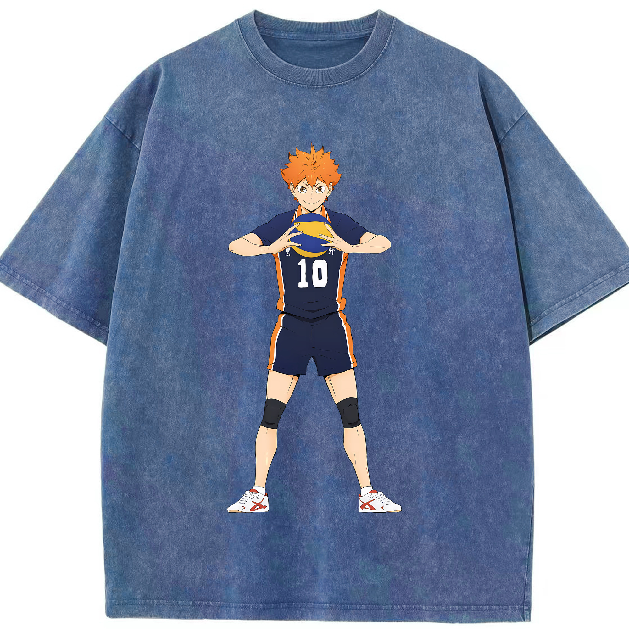 （画像用） ハイキュー!! Haikyu!! 綿100% ヴィンテージ風 半袖Tシャツ（フロントプリント）