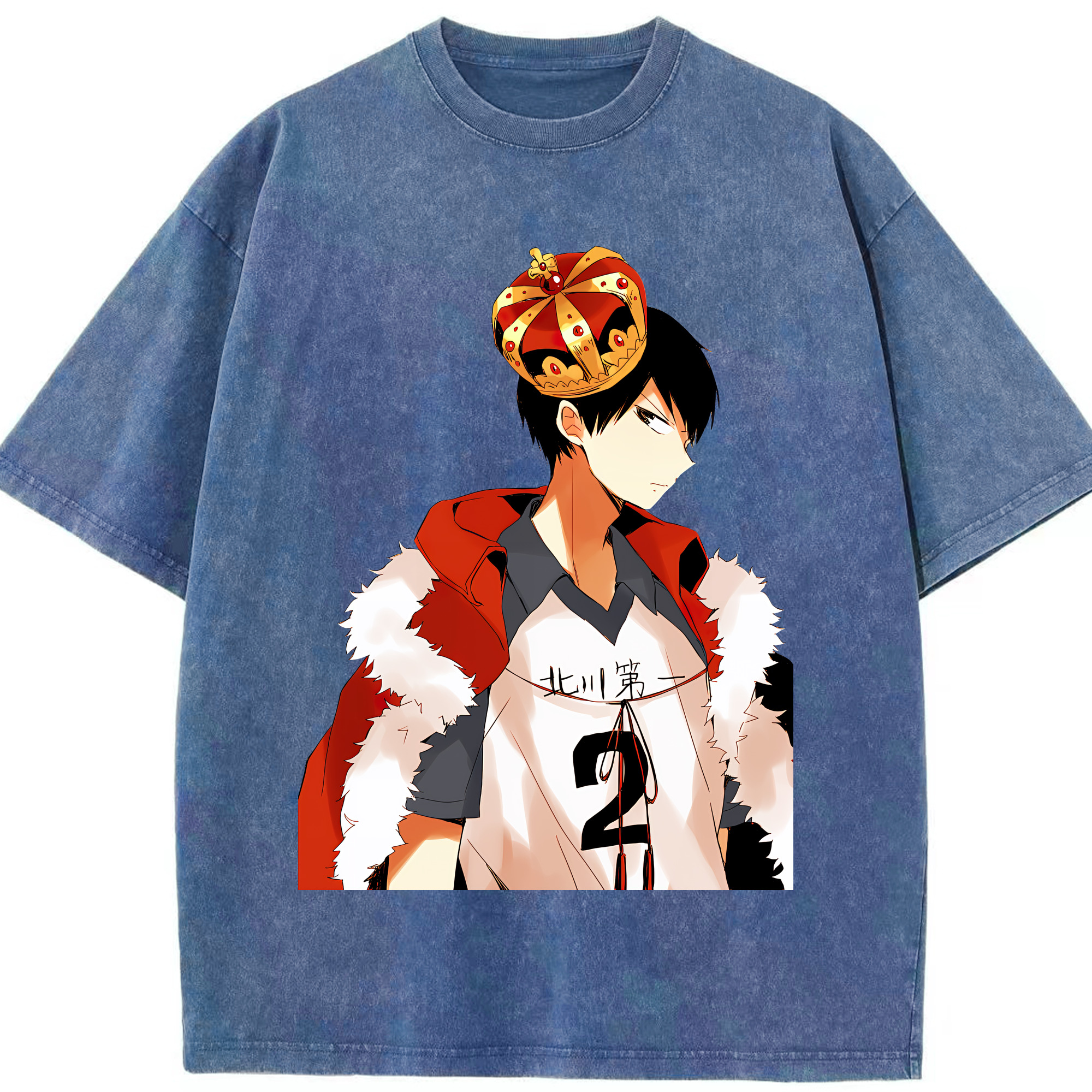 （画像用） ハイキュー!! Haikyu!! 綿100% ヴィンテージ風 半袖Tシャツ（フロントプリント）
