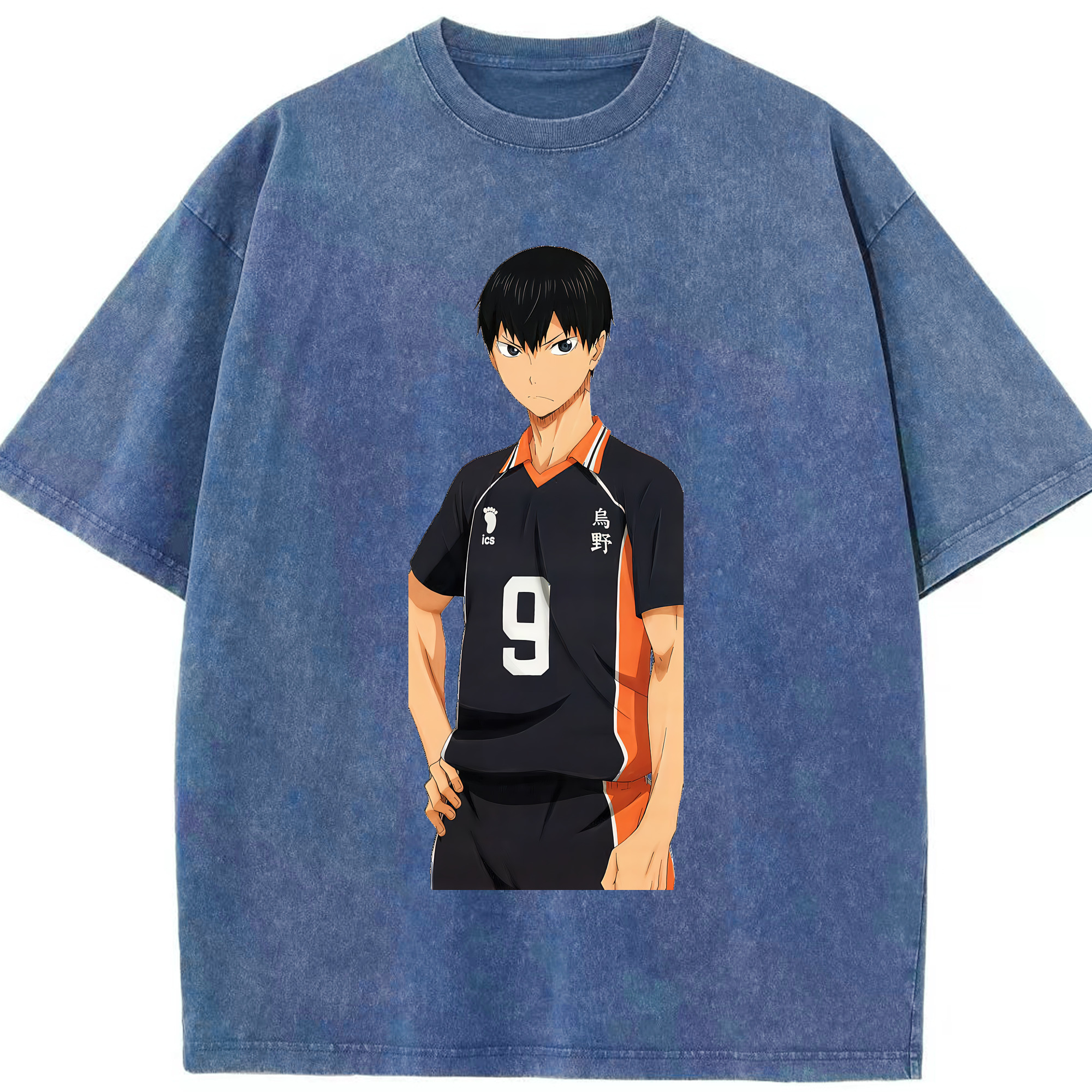 （画像用） ハイキュー!! Haikyu!! 綿100% ヴィンテージ風 半袖Tシャツ（フロントプリント）