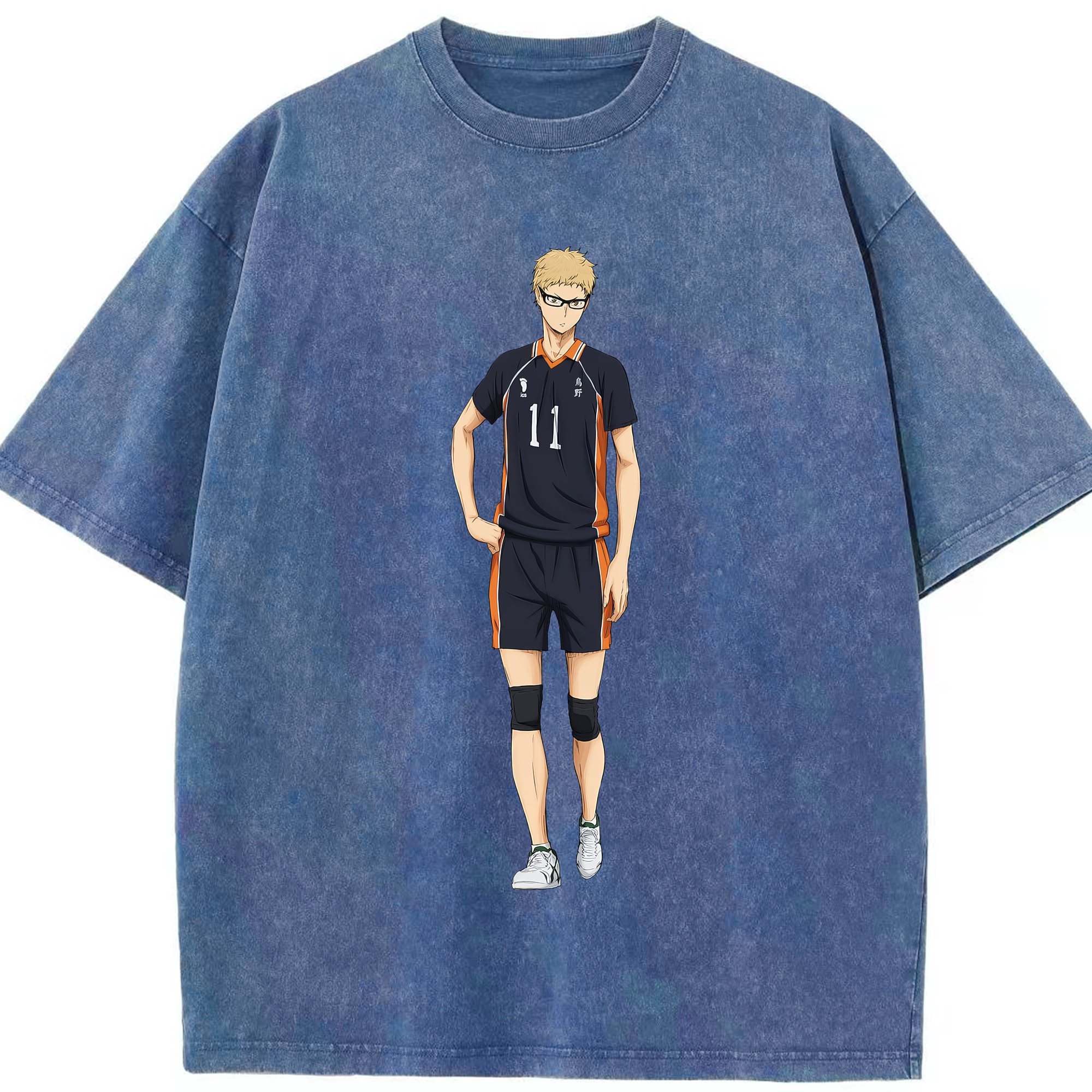 （画像用） ハイキュー!! Haikyu!! 綿100% ヴィンテージ風 半袖Tシャツ（フロントプリント）