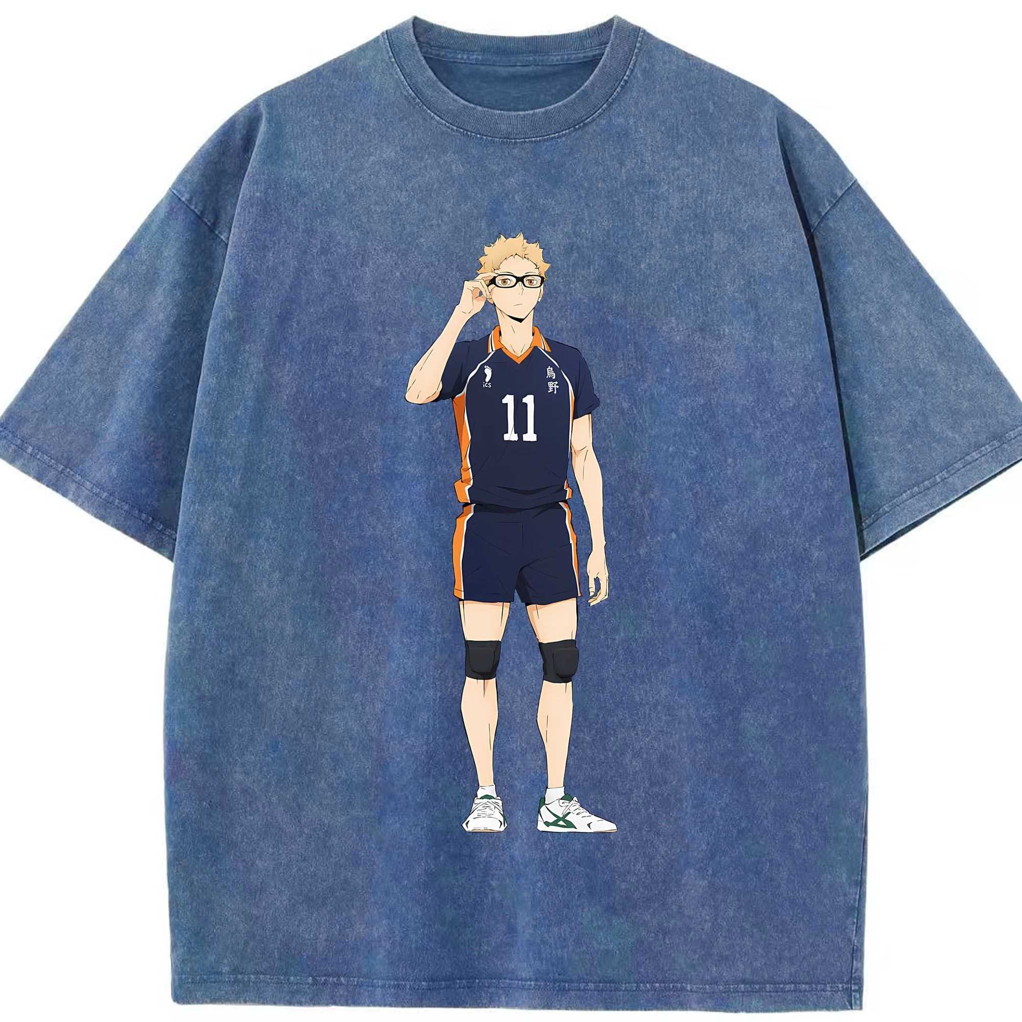（画像用） ハイキュー!! Haikyu!! 綿100% ヴィンテージ風 半袖Tシャツ（フロントプリント）