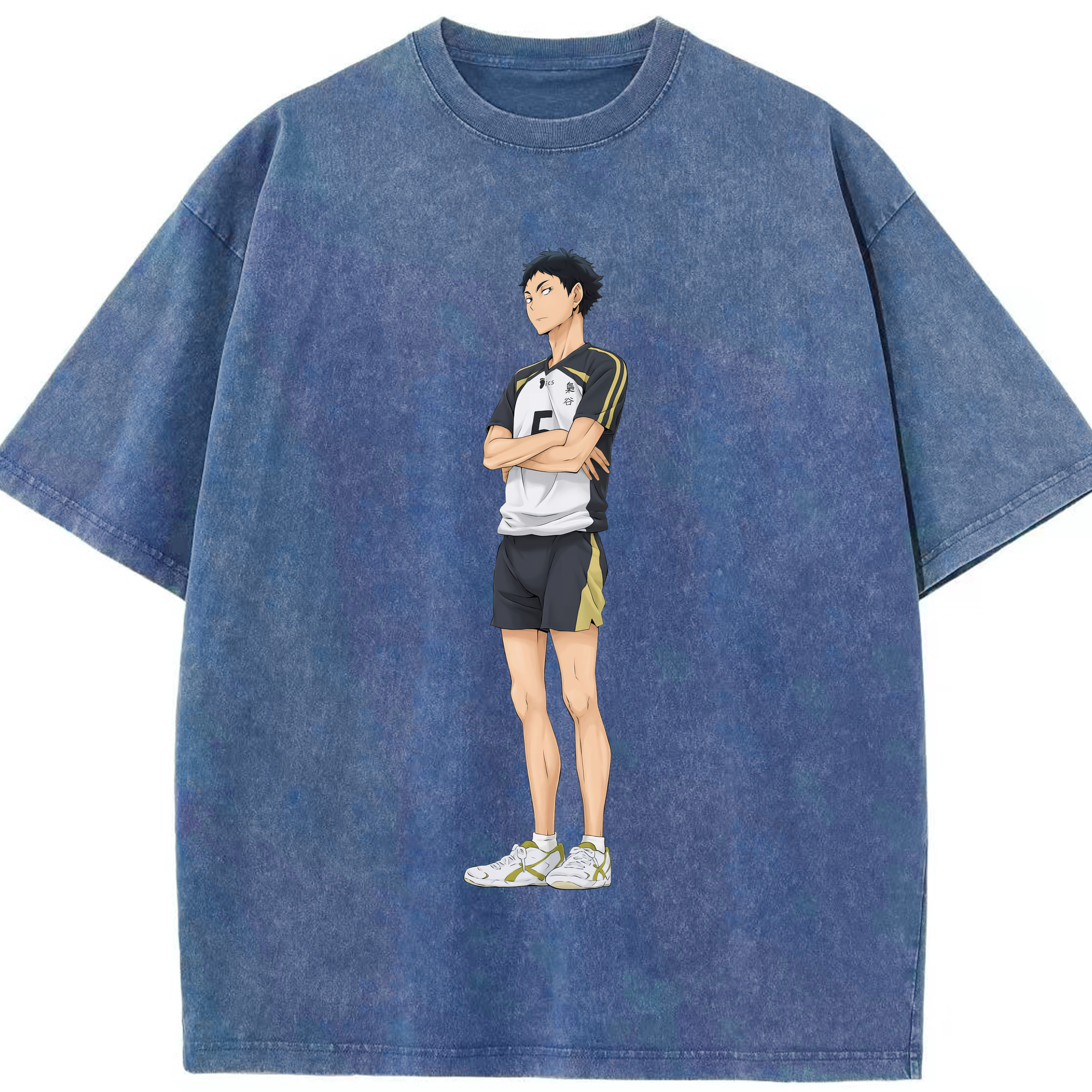 （画像用） ハイキュー!! Haikyu!! 綿100% ヴィンテージ風 半袖Tシャツ（フロントプリント）
