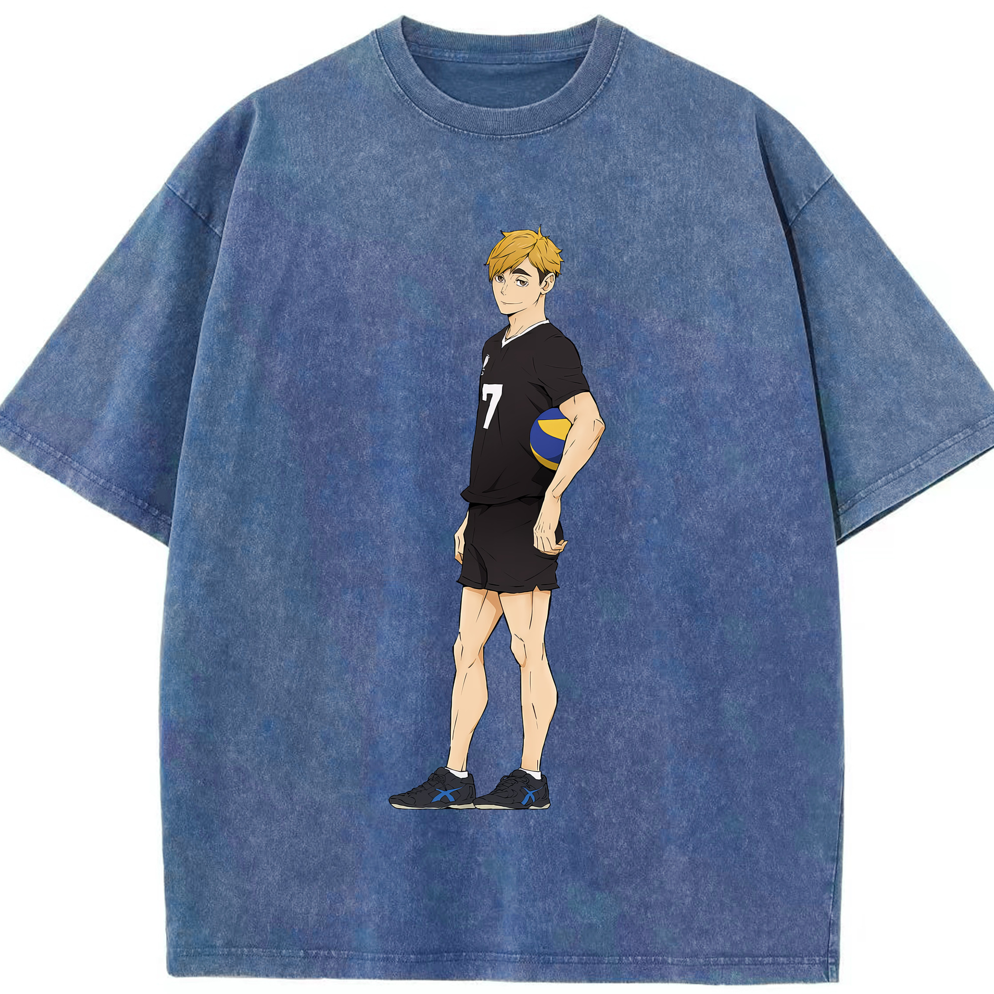 （画像用） ハイキュー!! Haikyu!! 綿100% ヴィンテージ風 半袖Tシャツ（フロントプリント）