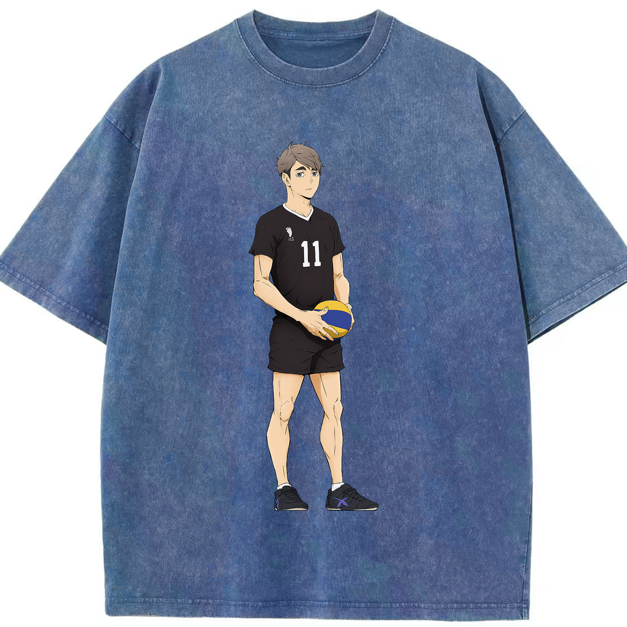 （画像用） ハイキュー!! Haikyu!! 綿100% ヴィンテージ風 半袖Tシャツ（フロントプリント）