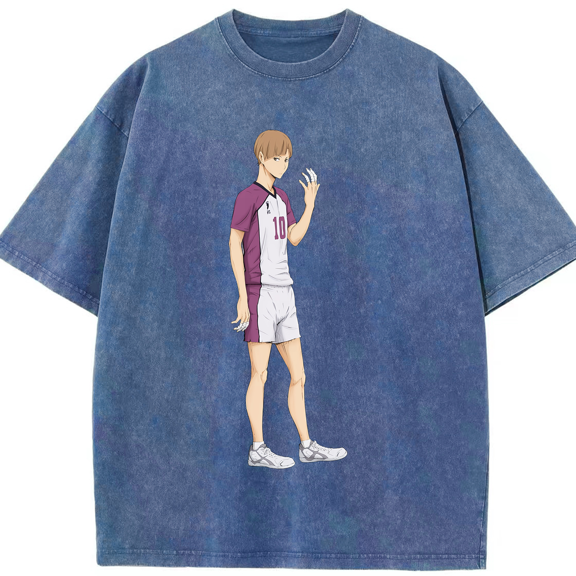 （画像用） ハイキュー!! Haikyu!! 綿100% ヴィンテージ風 半袖Tシャツ（フロントプリント）