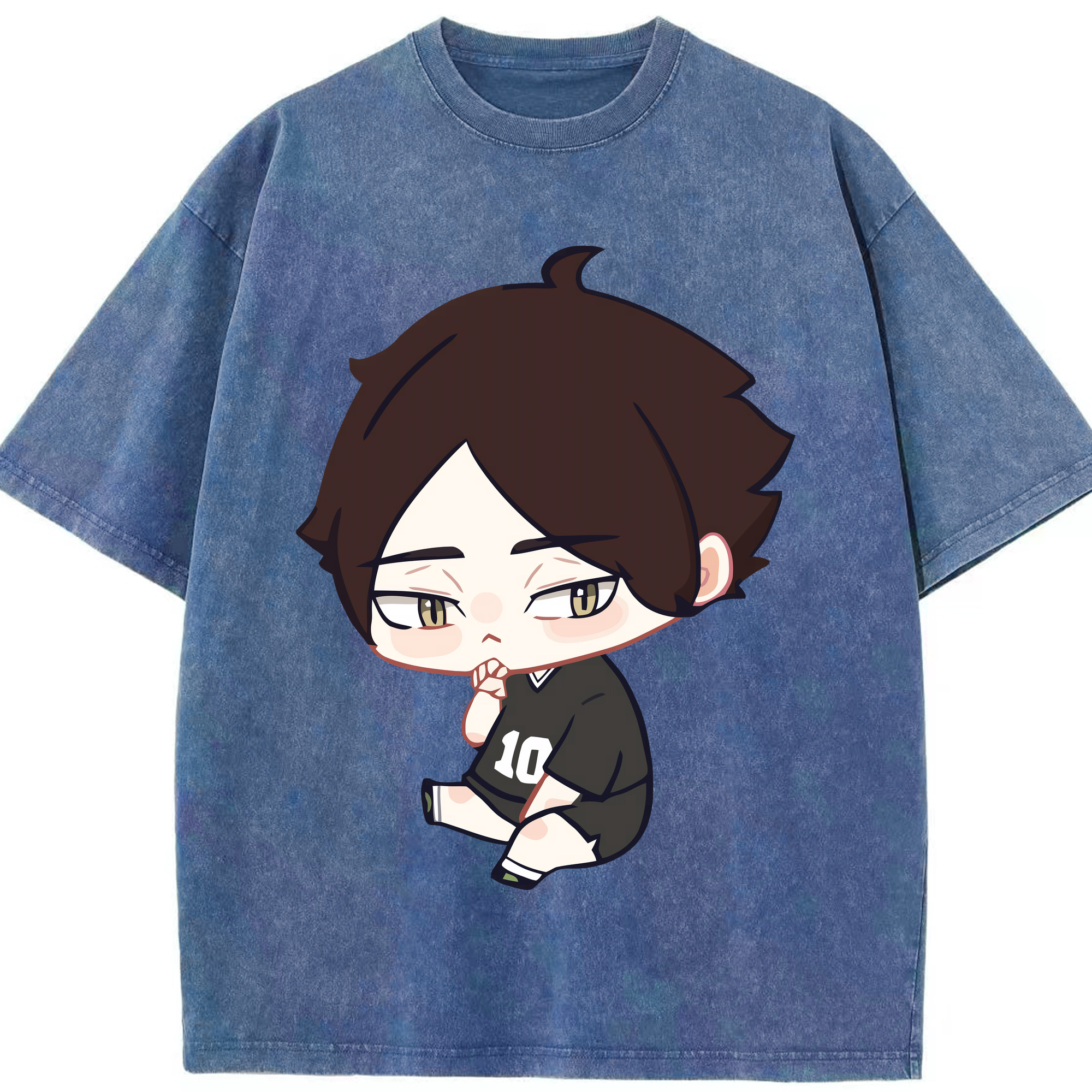 （画像用） ハイキュー!! Haikyu!! 綿100% ヴィンテージ風 半袖Tシャツ（フロントプリント）