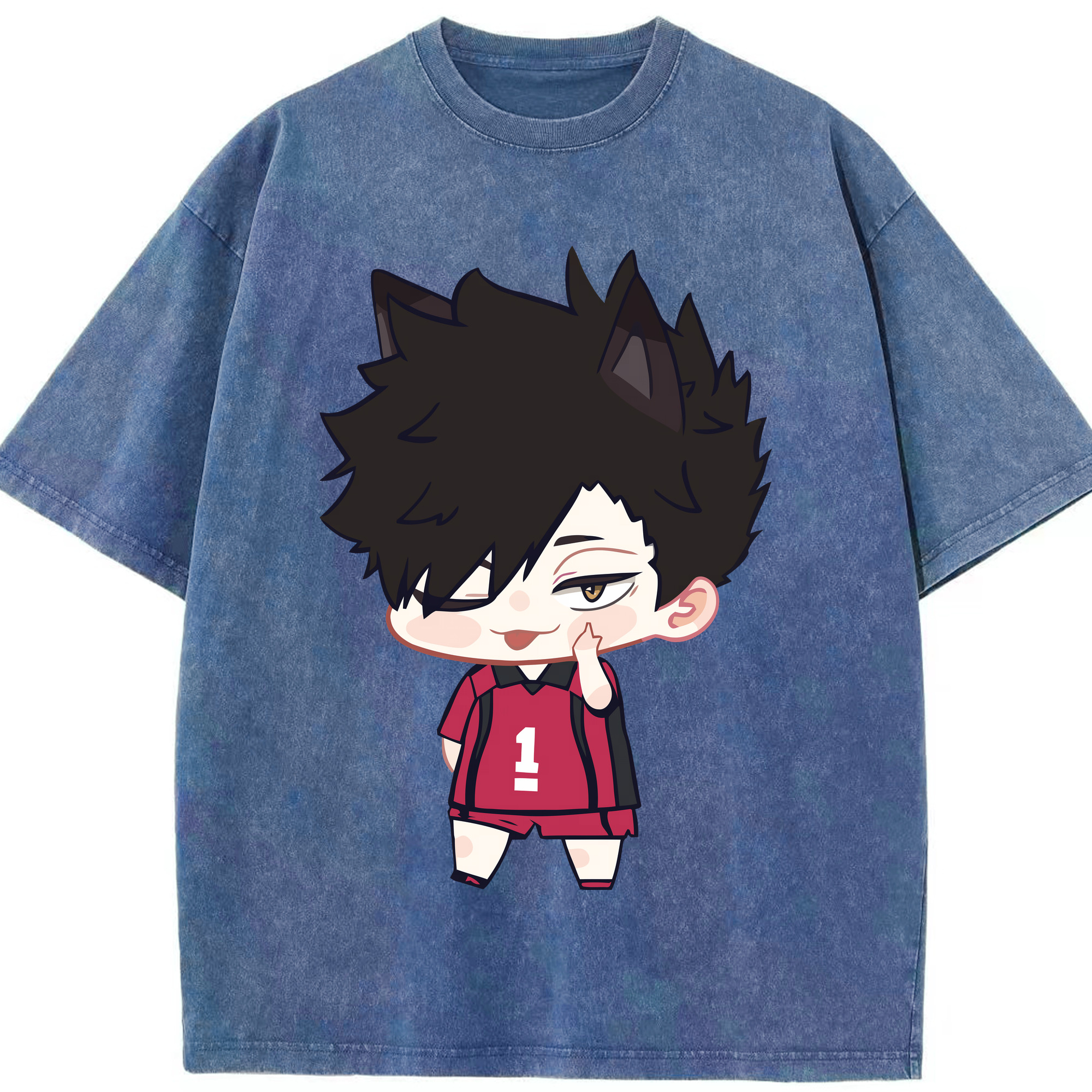 （画像用） ハイキュー!! Haikyu!! 綿100% ヴィンテージ風 半袖Tシャツ（フロントプリント）