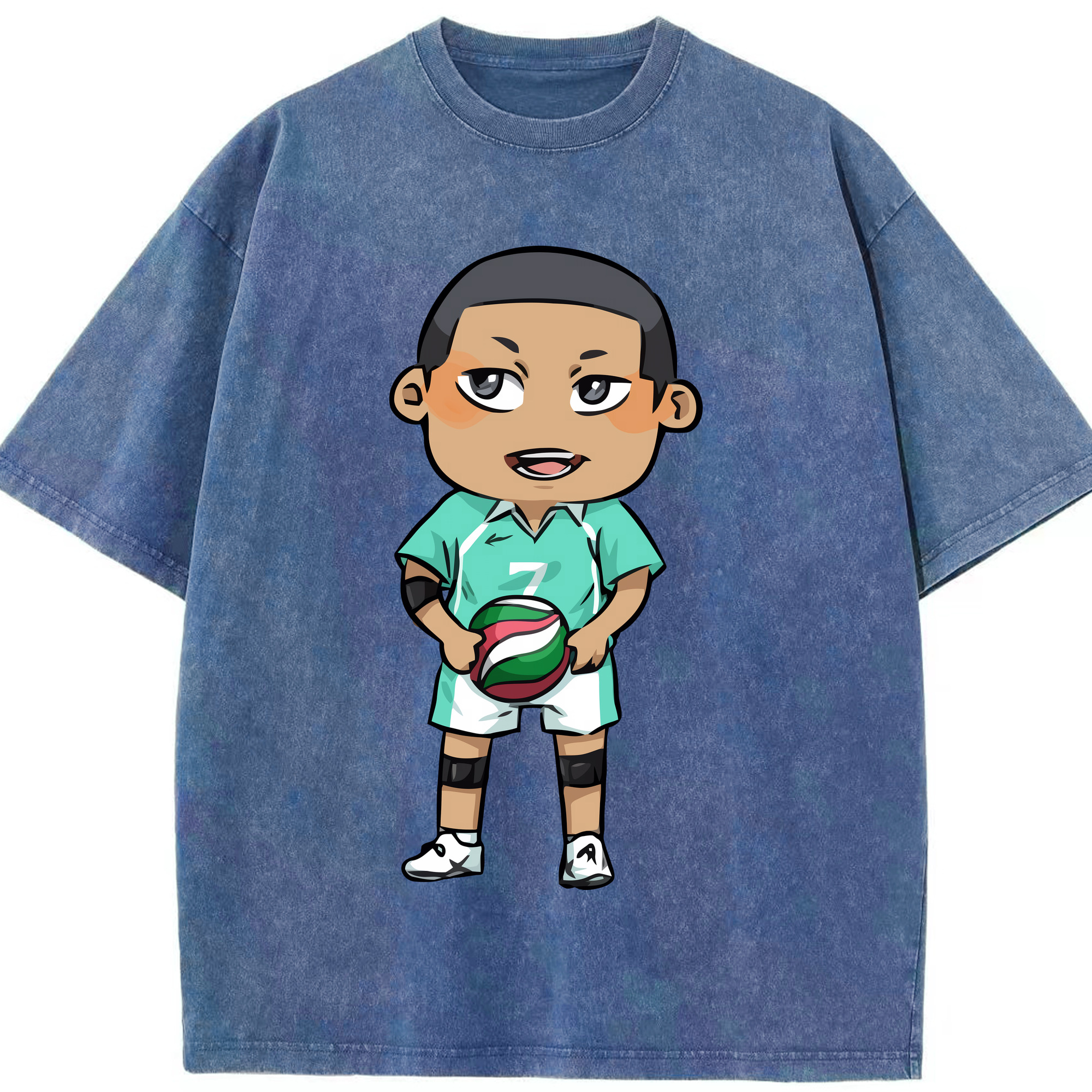 （画像用） ハイキュー!! Haikyu!! 綿100% ヴィンテージ風 半袖Tシャツ（フロントプリント）