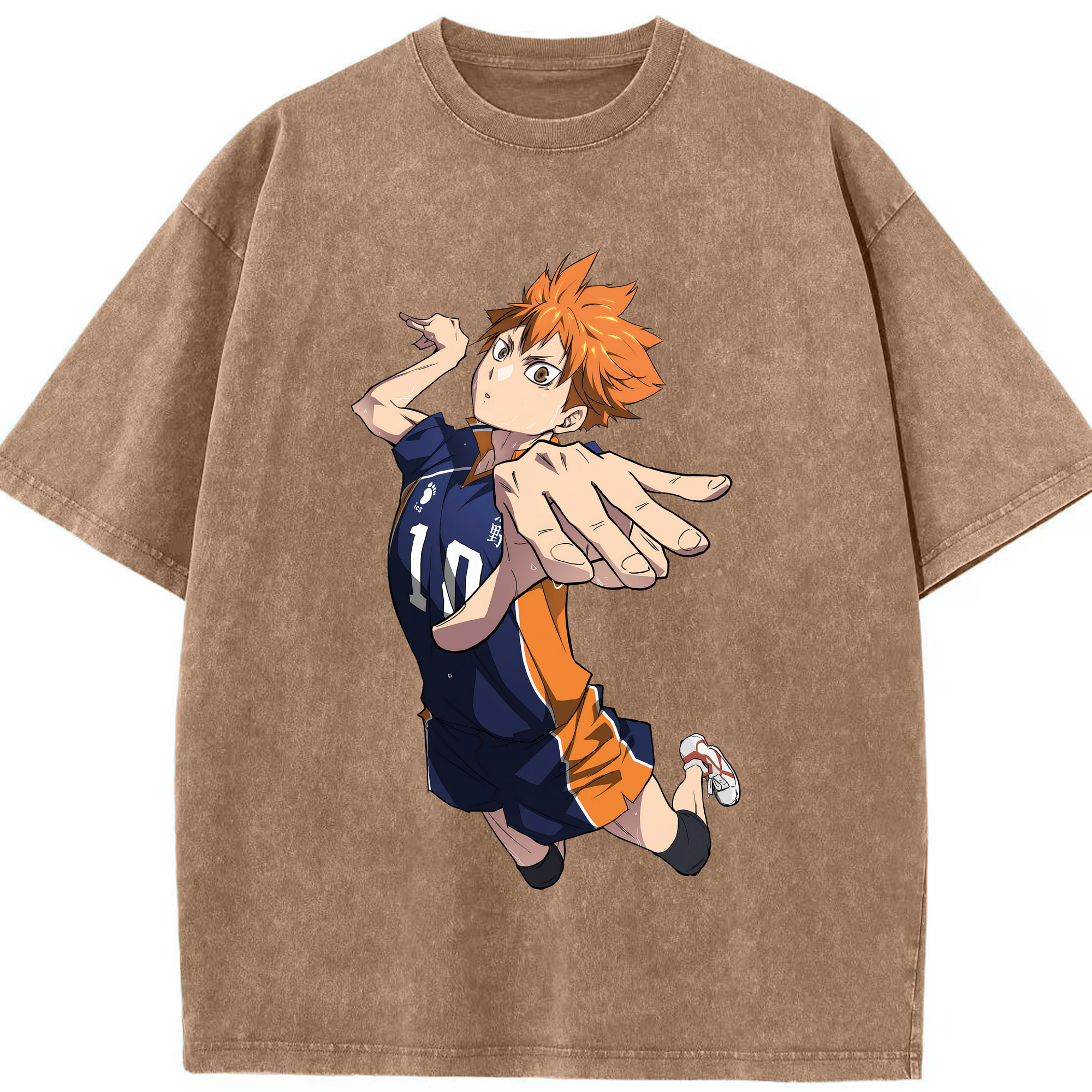 （画像用） ハイキュー!! Haikyu!! 綿100% ヴィンテージ風 半袖Tシャツ（フロントプリント）