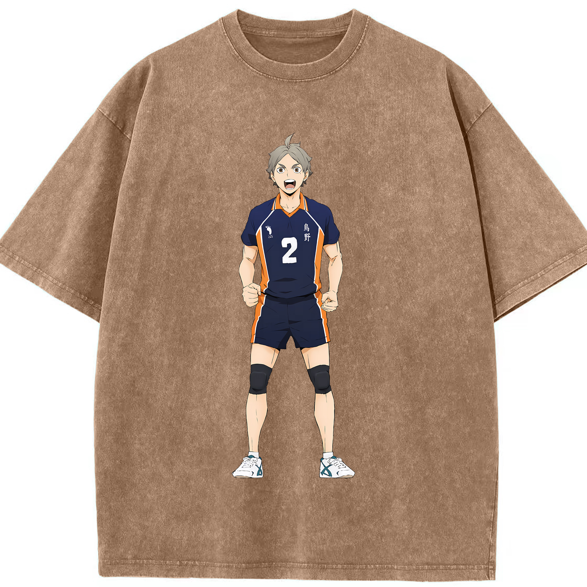 （画像用） ハイキュー!! Haikyu!! 綿100% ヴィンテージ風 半袖Tシャツ（フロントプリント）