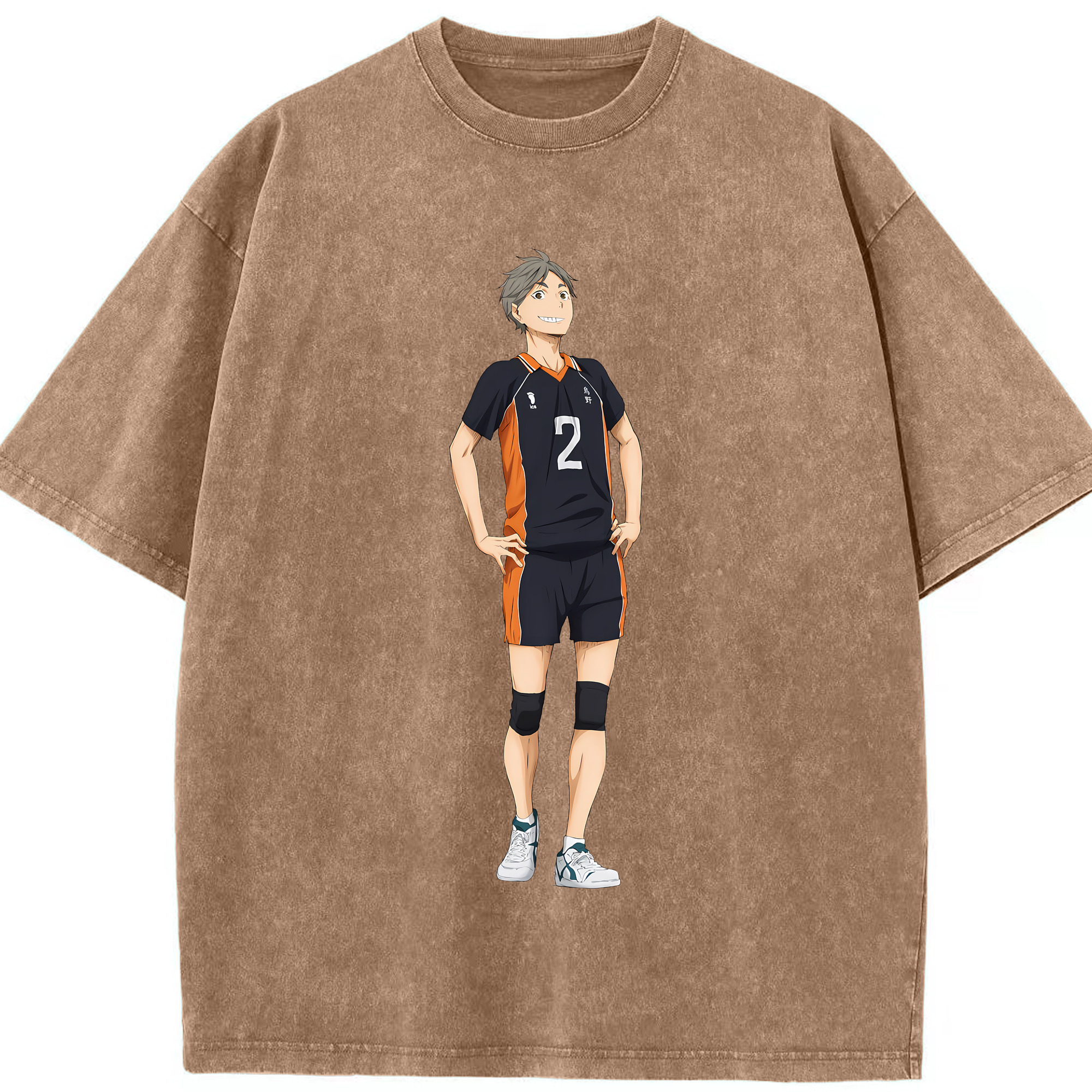 （画像用） ハイキュー!! Haikyu!! 綿100% ヴィンテージ風 半袖Tシャツ（フロントプリント）