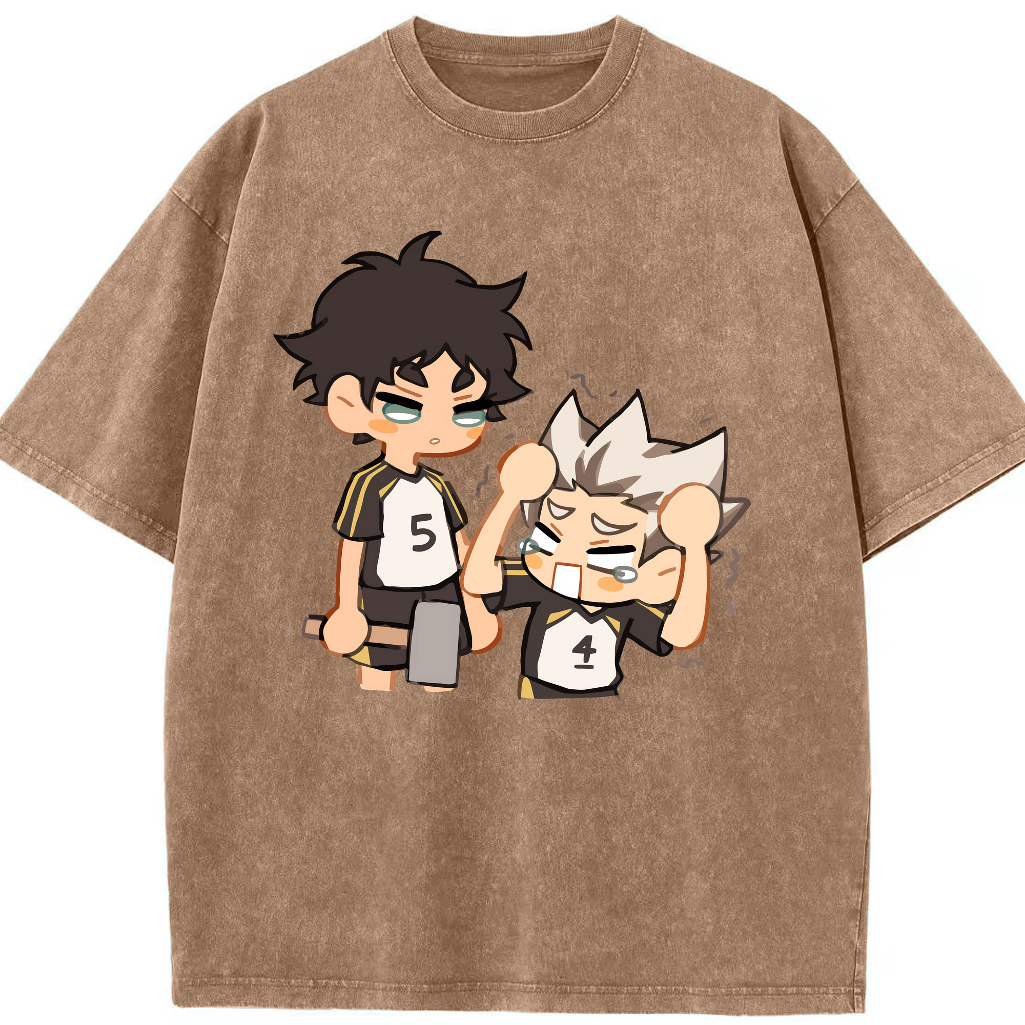 （画像用） ハイキュー!! Haikyu!! 綿100% ヴィンテージ風 半袖Tシャツ（フロントプリント）