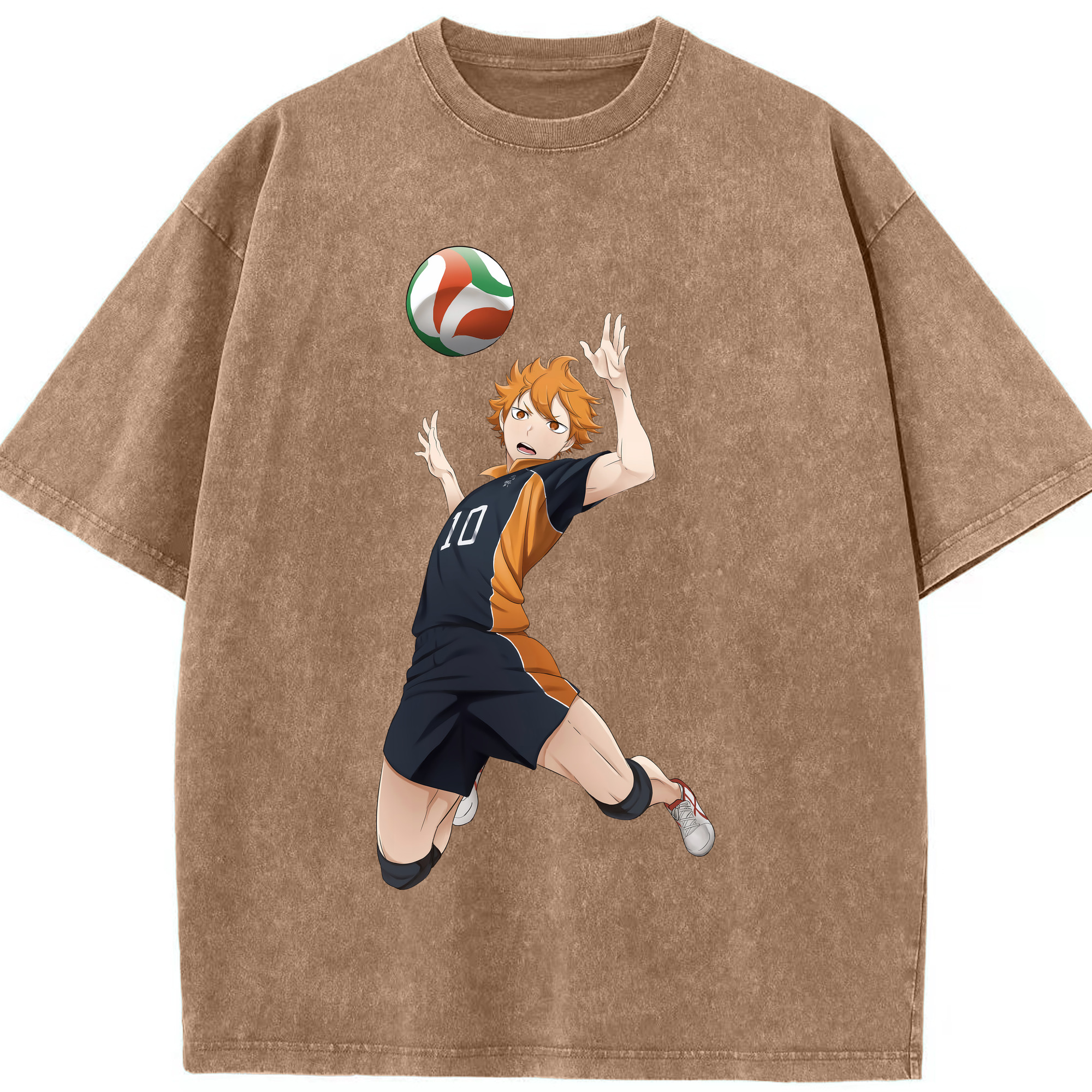 （画像用） ハイキュー!! Haikyu!! 綿100% ヴィンテージ風 半袖Tシャツ（フロントプリント）