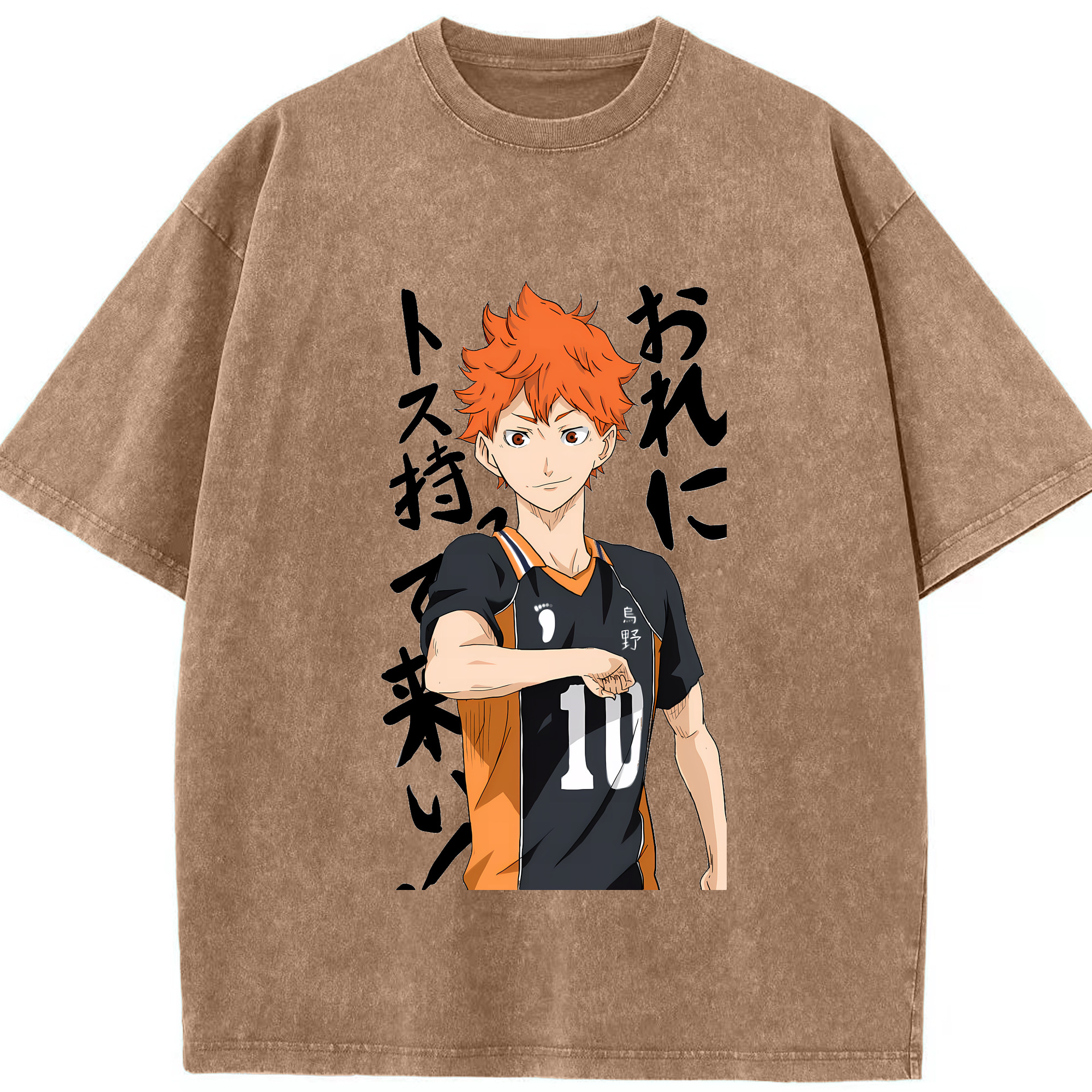 （画像用） ハイキュー!! Haikyu!! 綿100% ヴィンテージ風 半袖Tシャツ（フロントプリント）