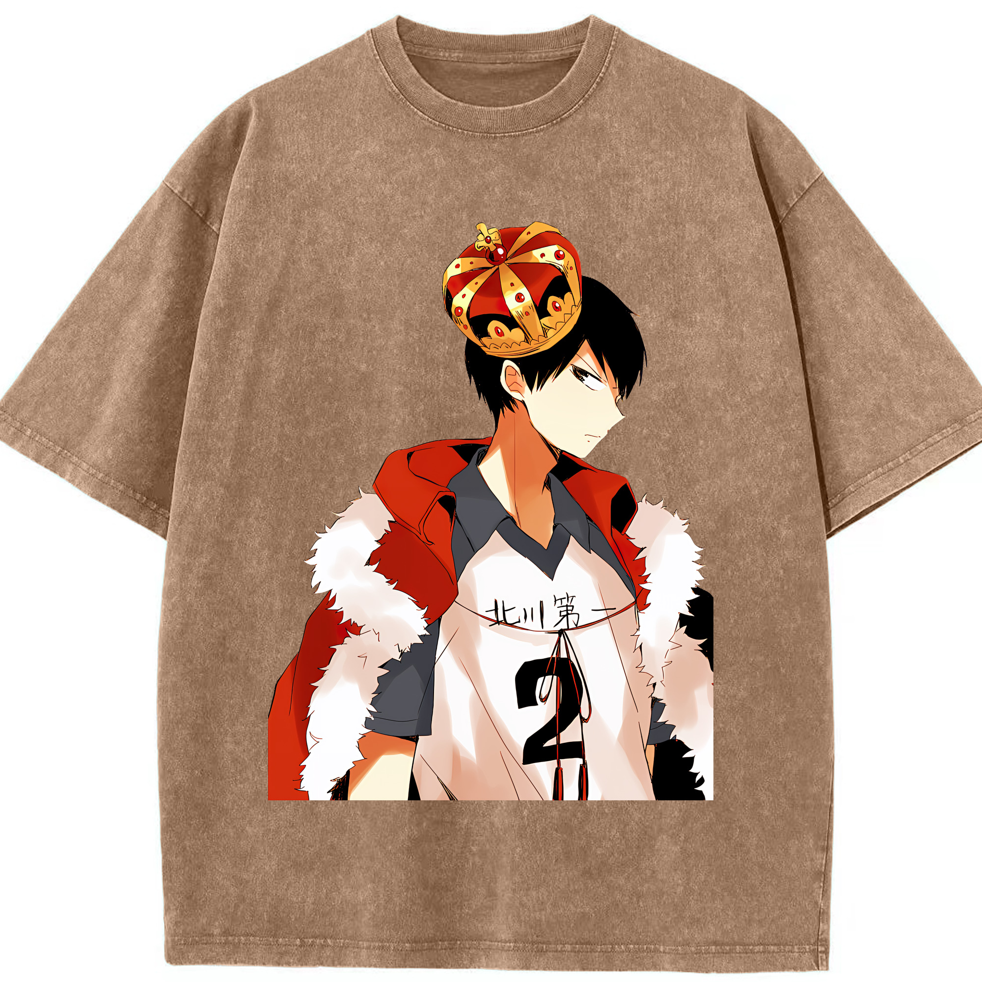 （画像用） ハイキュー!! Haikyu!! 綿100% ヴィンテージ風 半袖Tシャツ（フロントプリント）