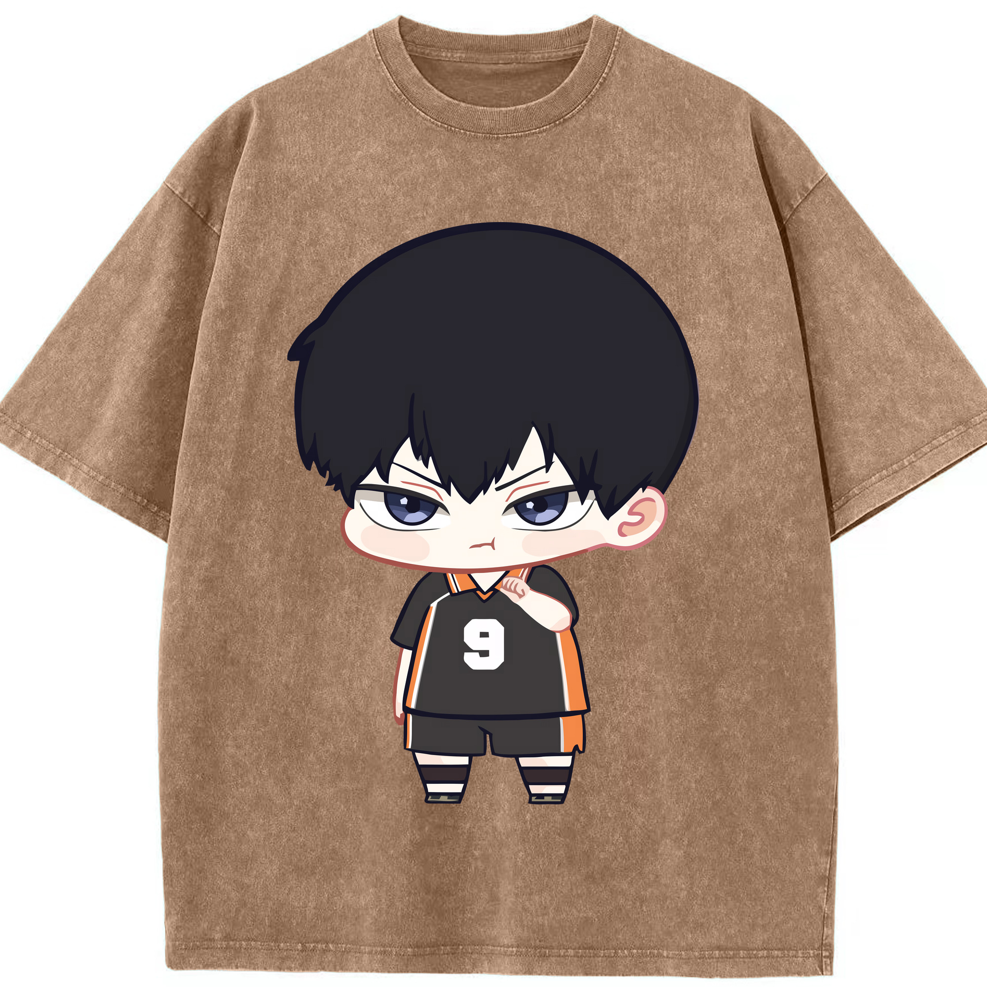 （画像用） ハイキュー!! Haikyu!! 綿100% ヴィンテージ風 半袖Tシャツ（フロントプリント）