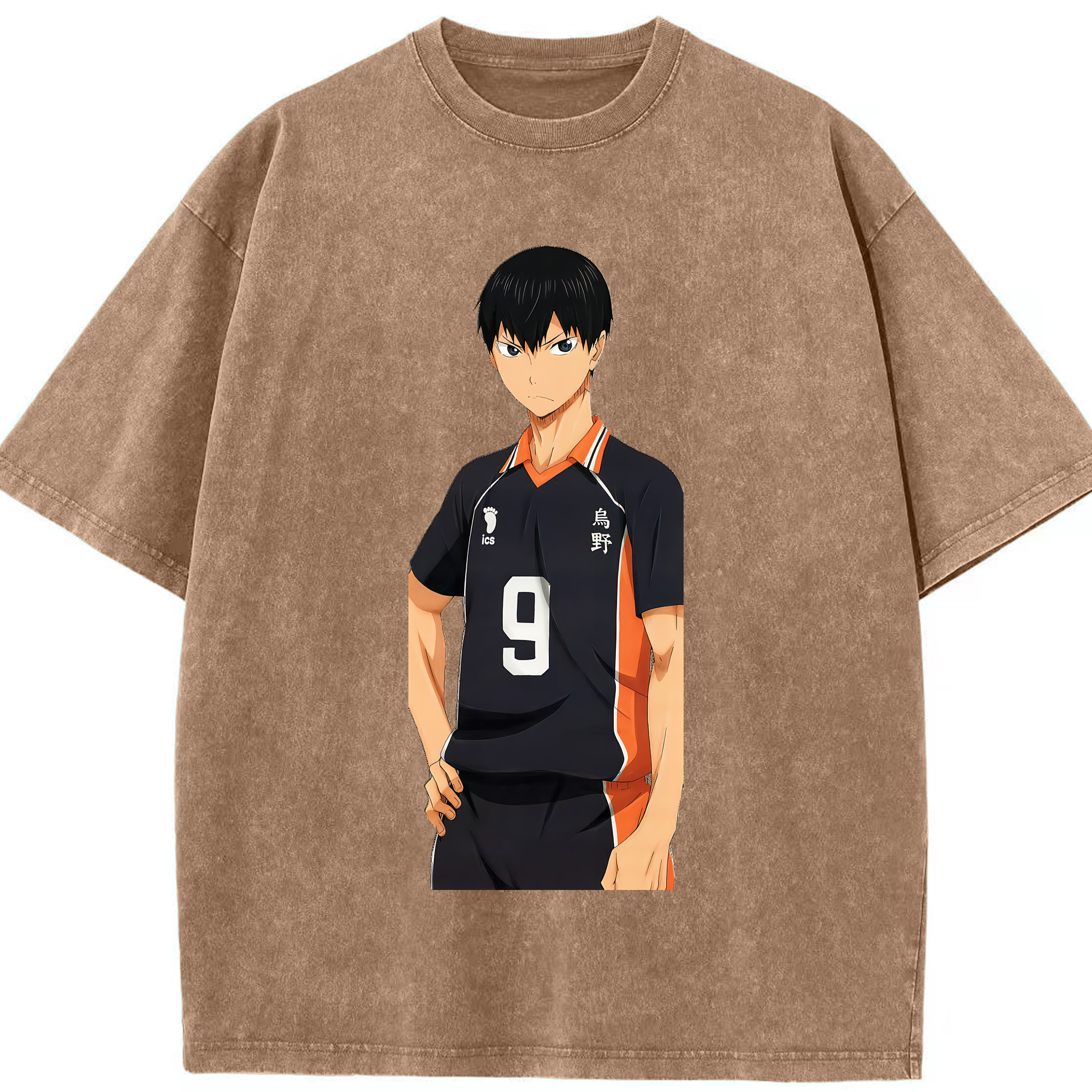 （画像用） ハイキュー!! Haikyu!! 綿100% ヴィンテージ風 半袖Tシャツ（フロントプリント）
