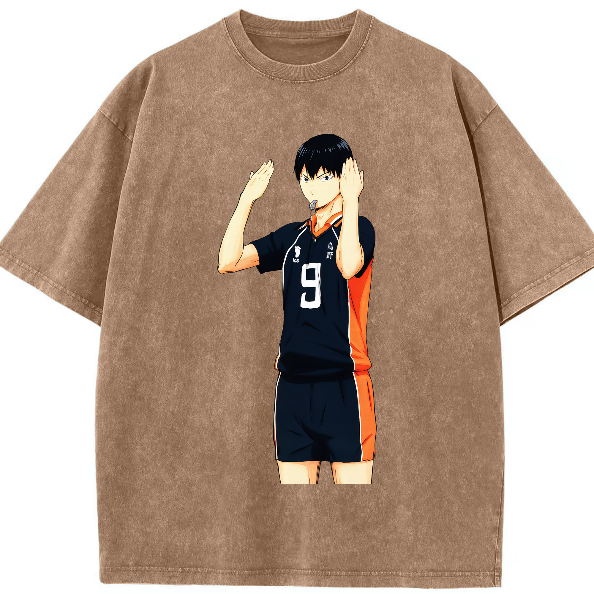 （画像用） ハイキュー!! Haikyu!! 綿100% ヴィンテージ風 半袖Tシャツ（フロントプリント）