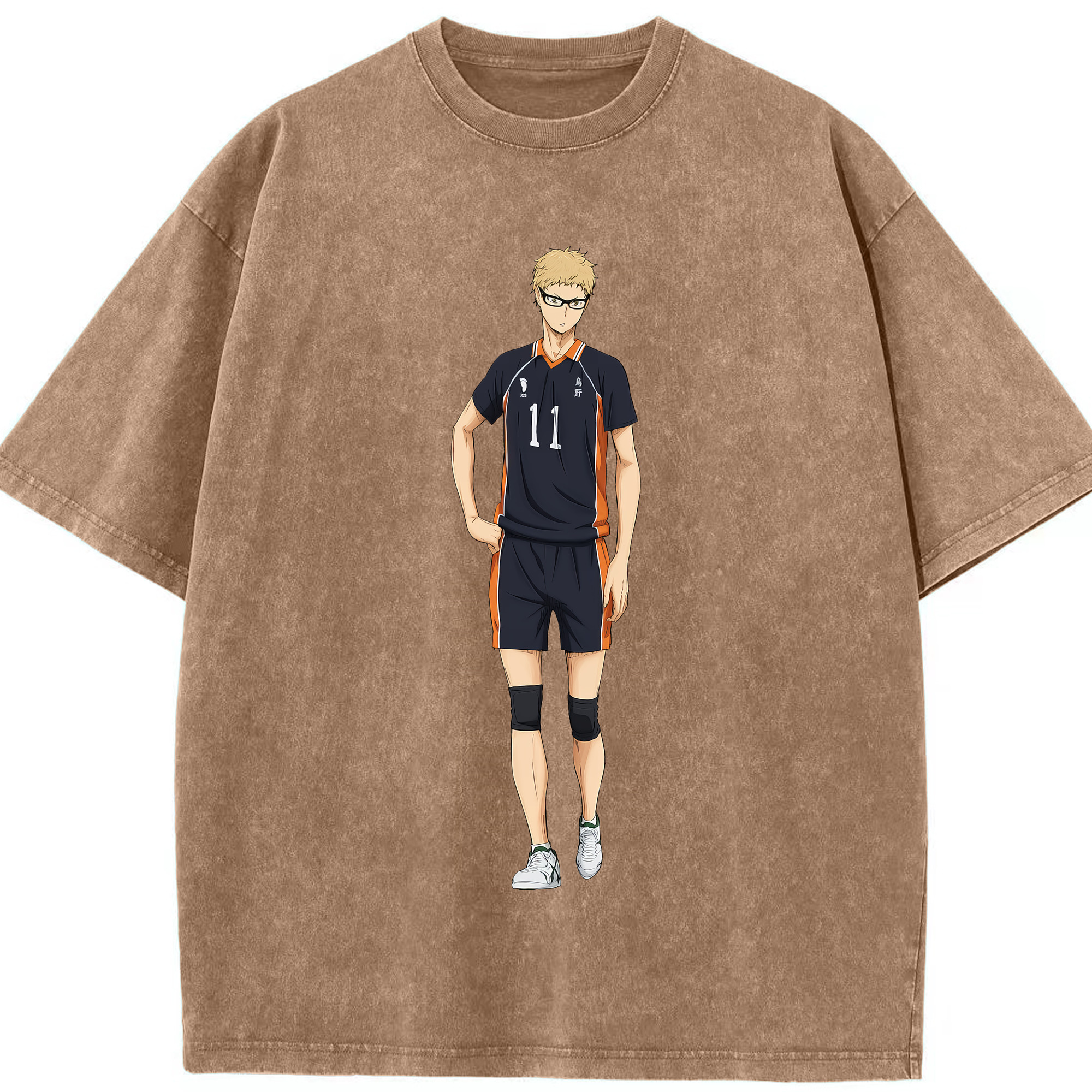 （画像用） ハイキュー!! Haikyu!! 綿100% ヴィンテージ風 半袖Tシャツ（フロントプリント）
