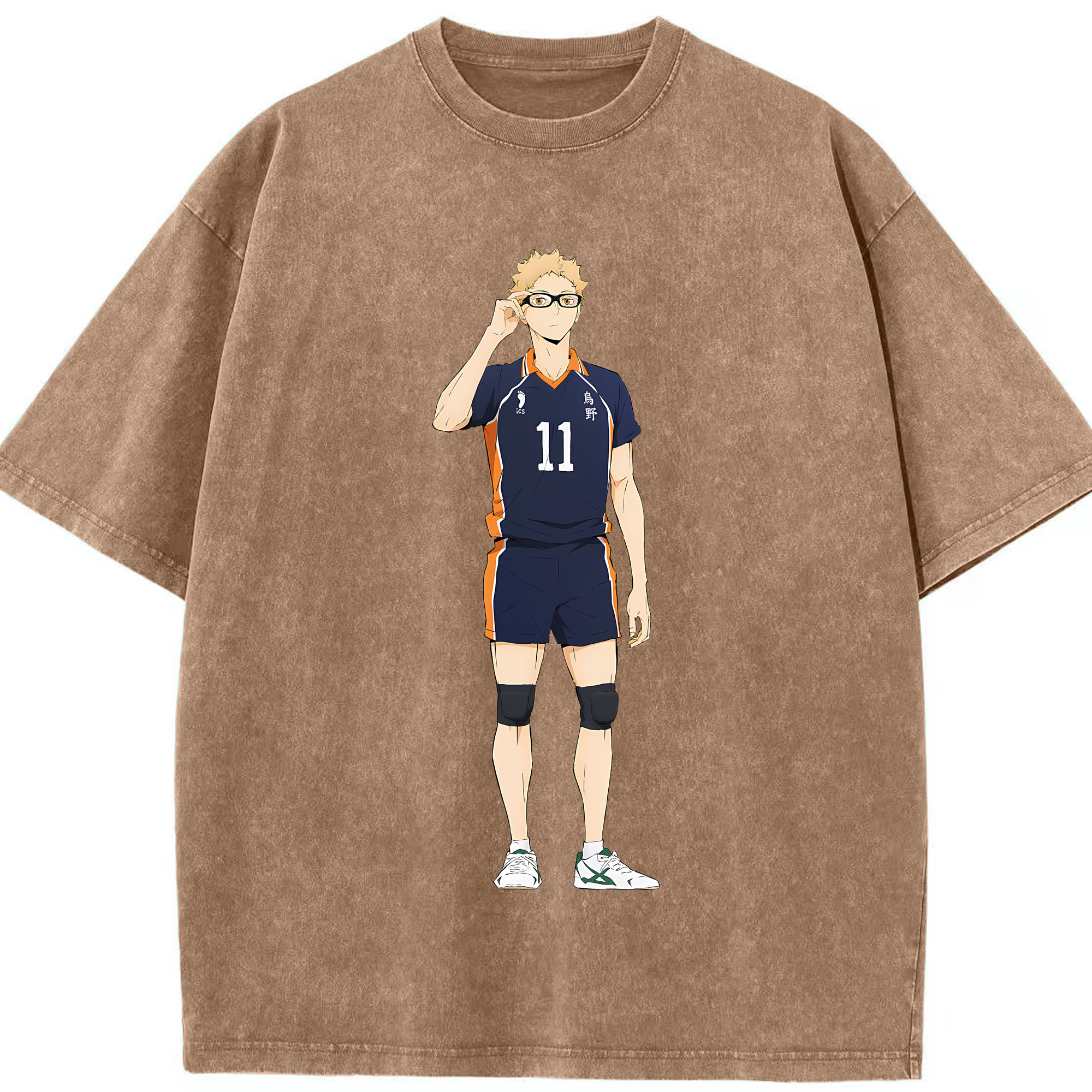 （画像用） ハイキュー!! Haikyu!! 綿100% ヴィンテージ風 半袖Tシャツ（フロントプリント）