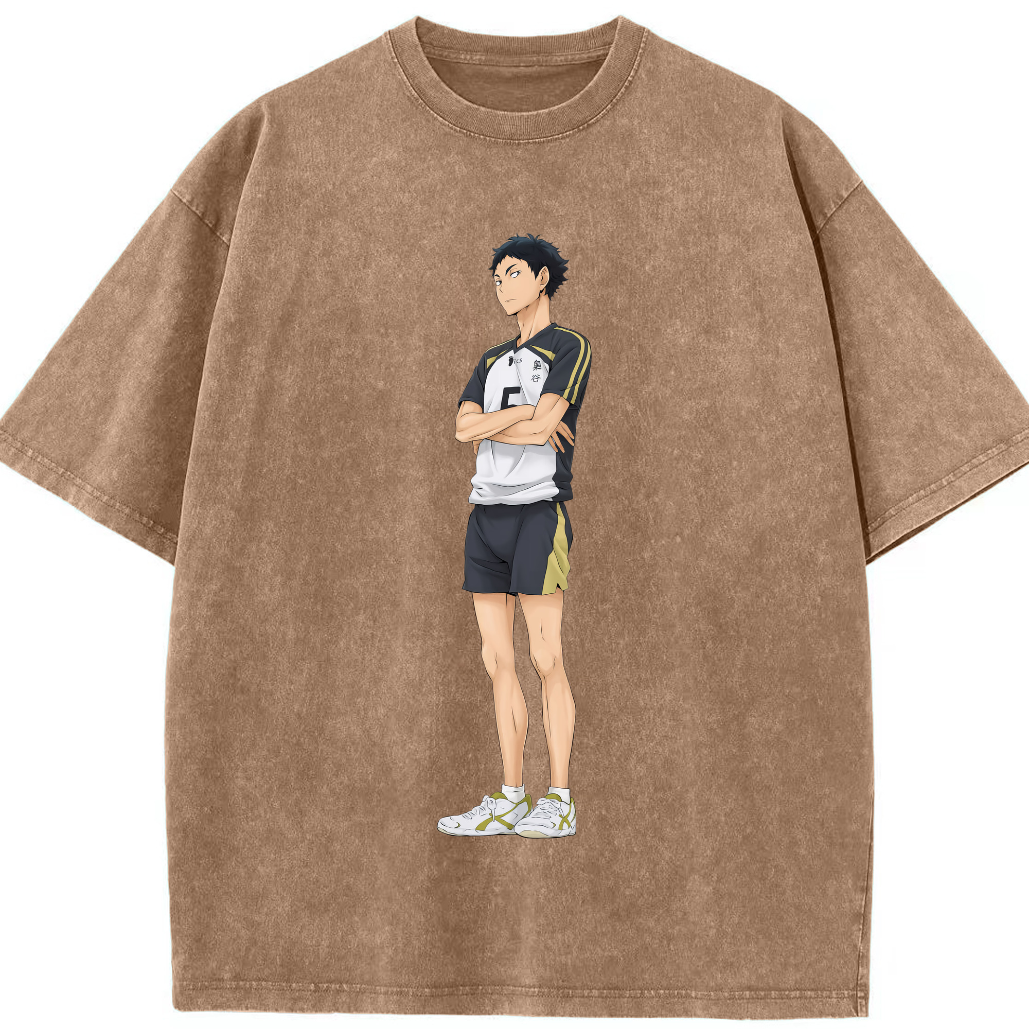 （画像用） ハイキュー!! Haikyu!! 綿100% ヴィンテージ風 半袖Tシャツ（フロントプリント）
