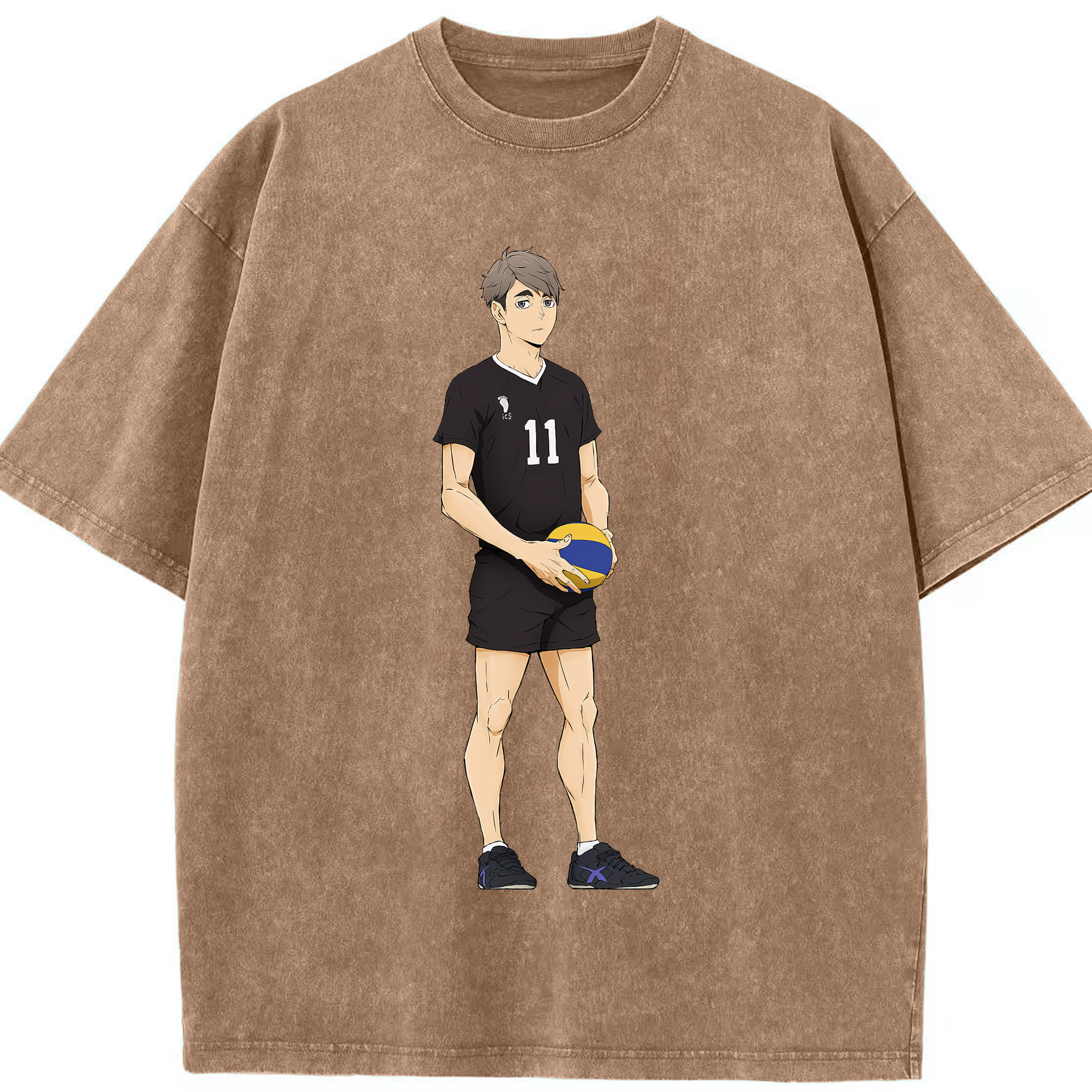 （画像用） ハイキュー!! Haikyu!! 綿100% ヴィンテージ風 半袖Tシャツ（フロントプリント）