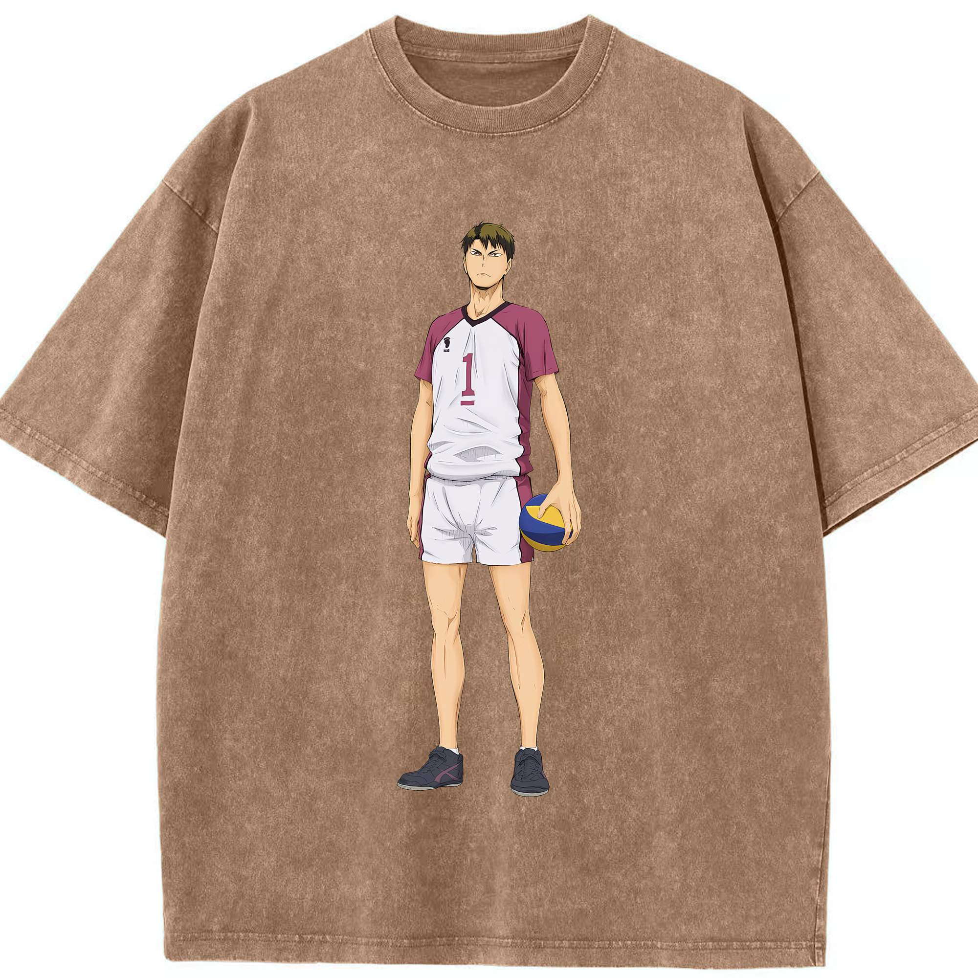 （画像用） ハイキュー!! Haikyu!! 綿100% ヴィンテージ風 半袖Tシャツ（フロントプリント）