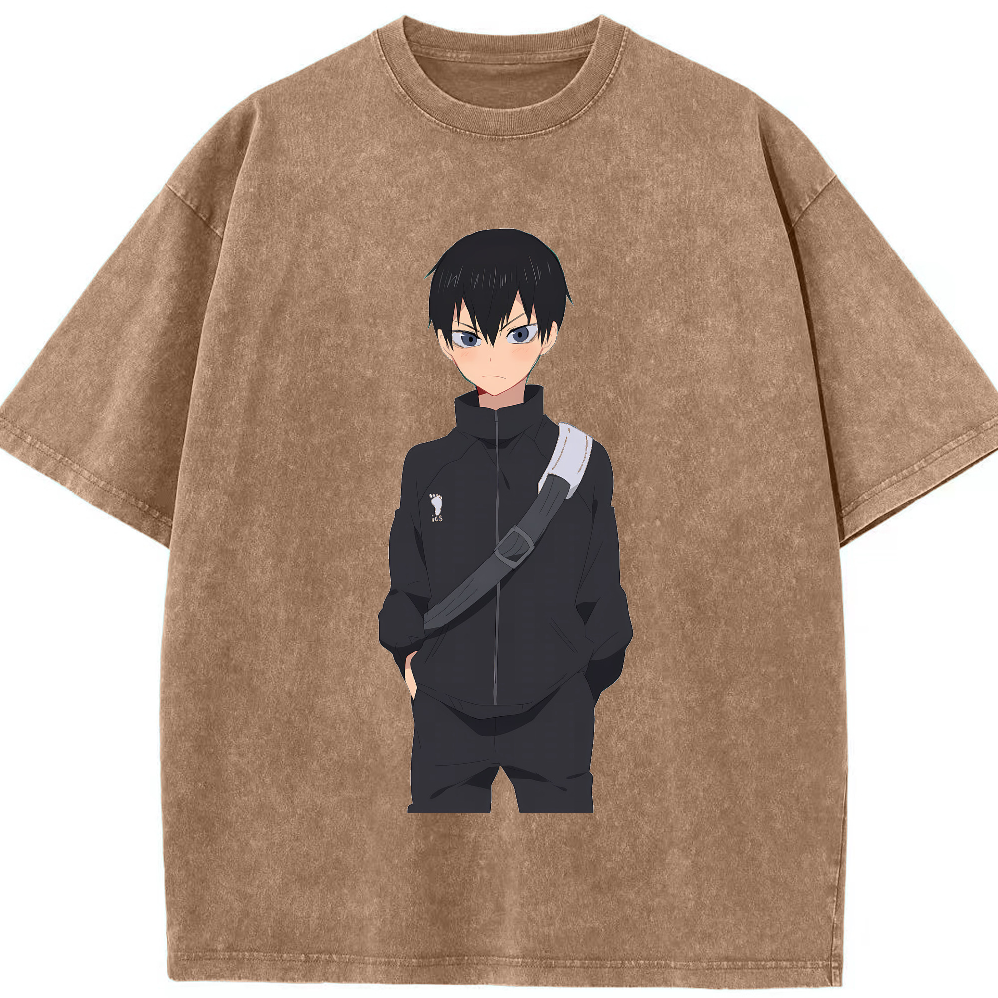 （画像用） ハイキュー!! Haikyu!! 綿100% ヴィンテージ風 半袖Tシャツ（フロントプリント）