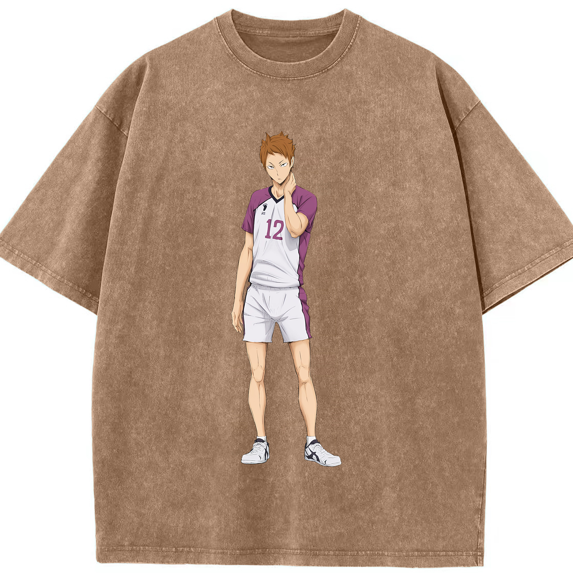 （画像用） ハイキュー!! Haikyu!! 綿100% ヴィンテージ風 半袖Tシャツ（フロントプリント）