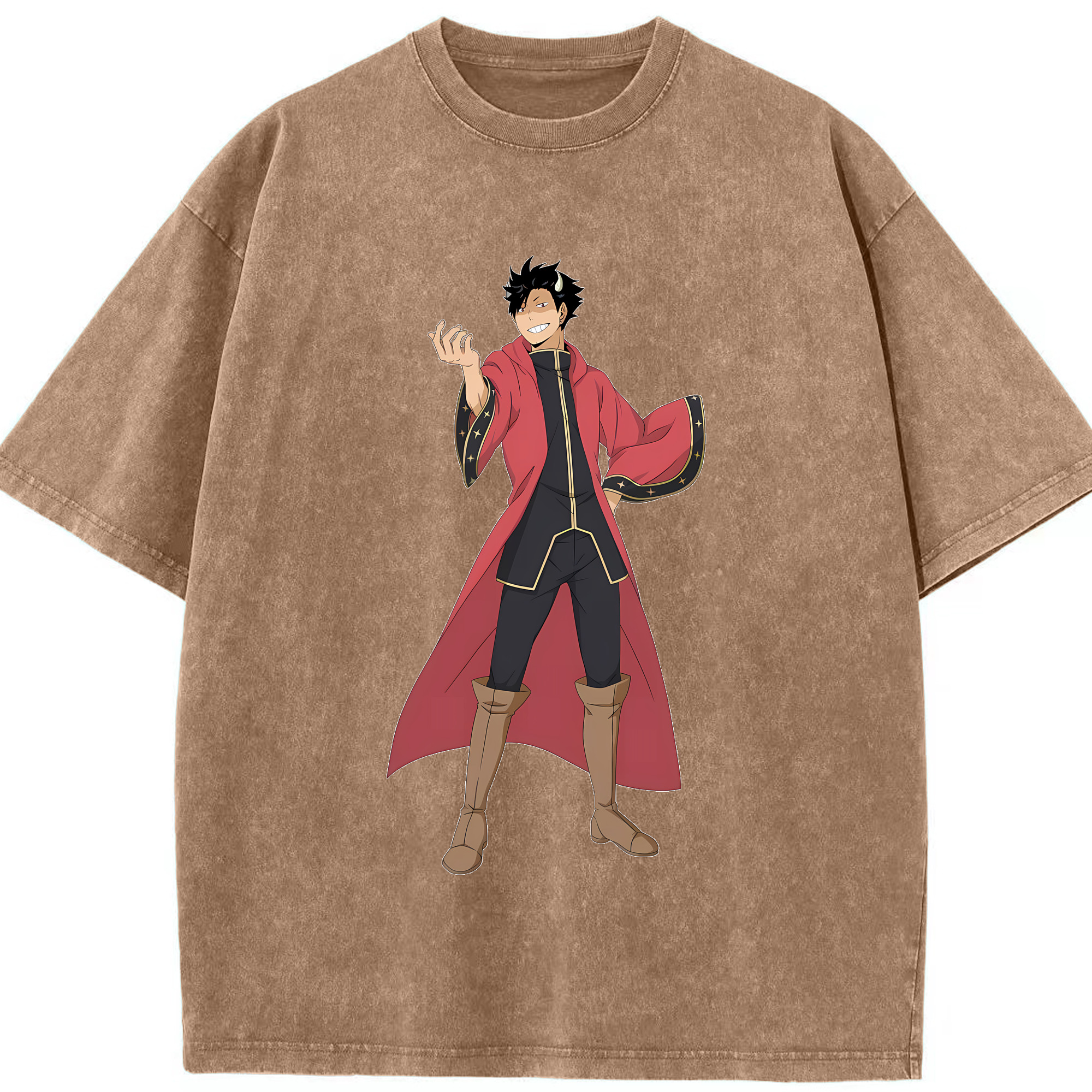 （画像用） ハイキュー!! Haikyu!! 綿100% ヴィンテージ風 半袖Tシャツ（フロントプリント）