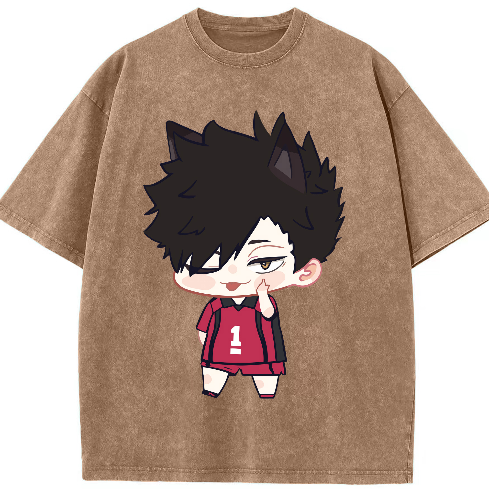 （画像用） ハイキュー!! Haikyu!! 綿100% ヴィンテージ風 半袖Tシャツ（フロントプリント）