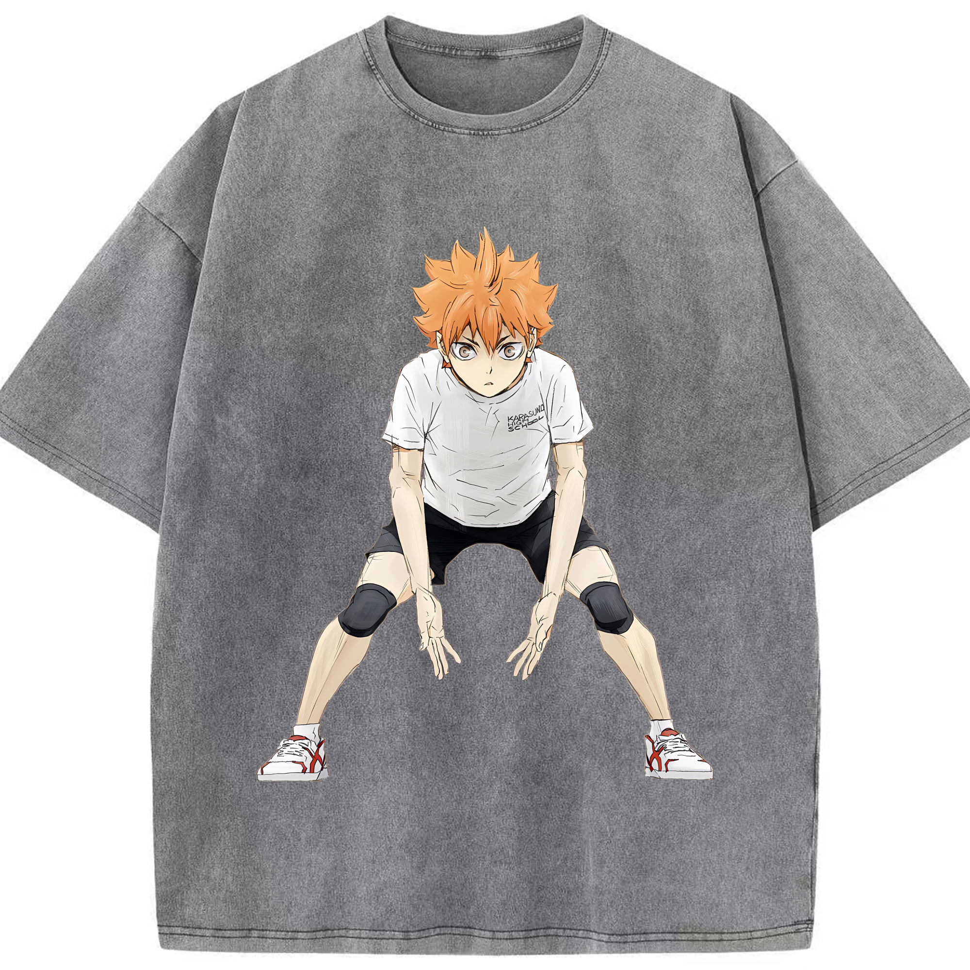 （画像用） ハイキュー!! Haikyu!! 綿100% ヴィンテージ風 半袖Tシャツ（フロントプリント）